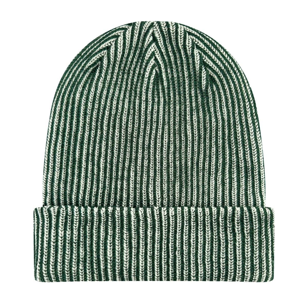 Frosty Pine Rib Cuff Beanie