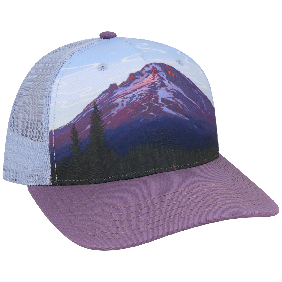 Structured 5 Panel Adj Trucker Hat