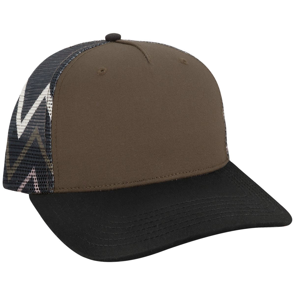 Structured 5 Panel Adj Trucker Hat