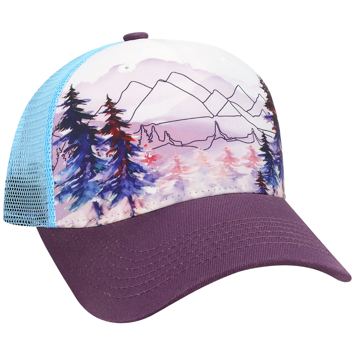 Structured 5 Panel Adj Trucker Hat