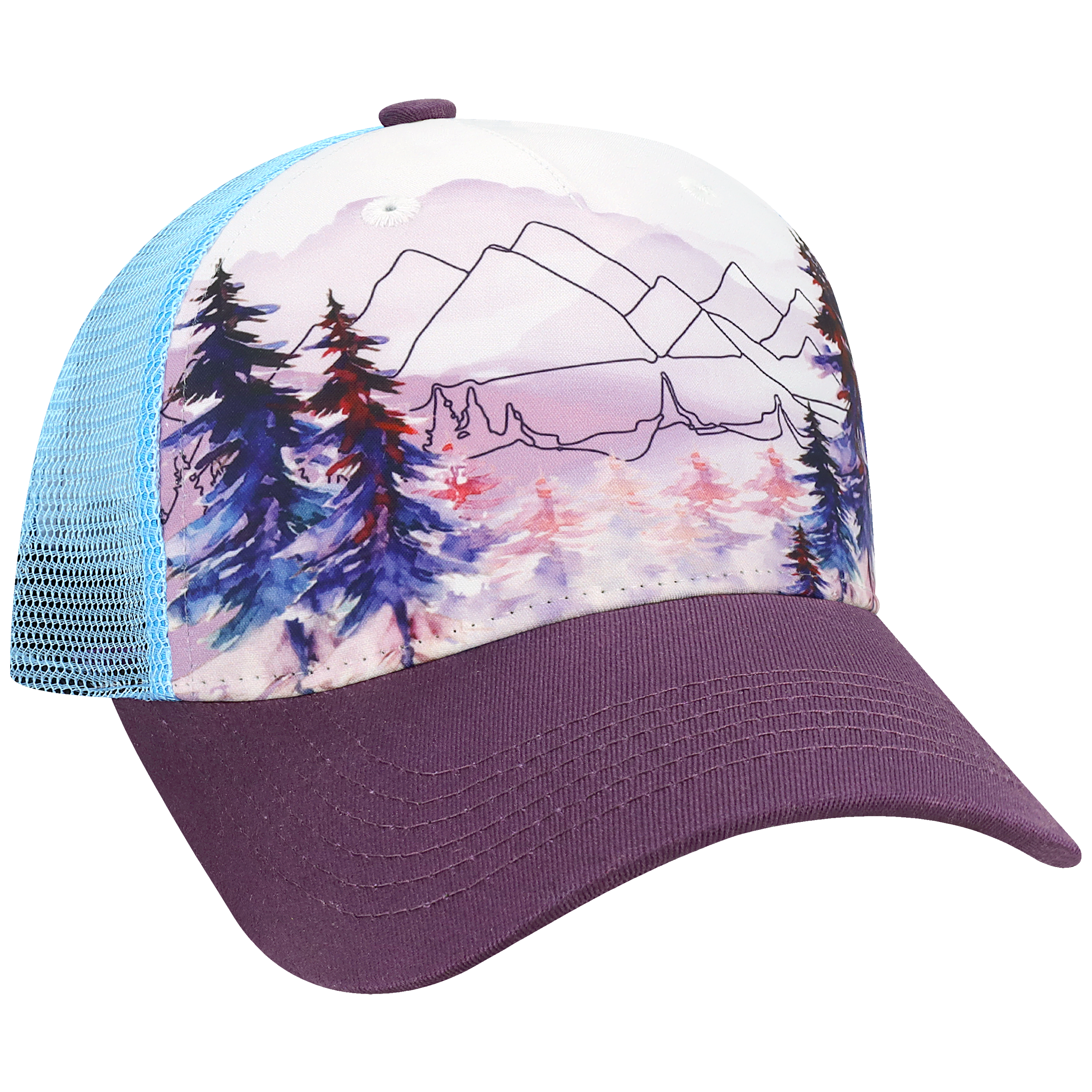 Structured 5 Panel Adj Trucker Hat