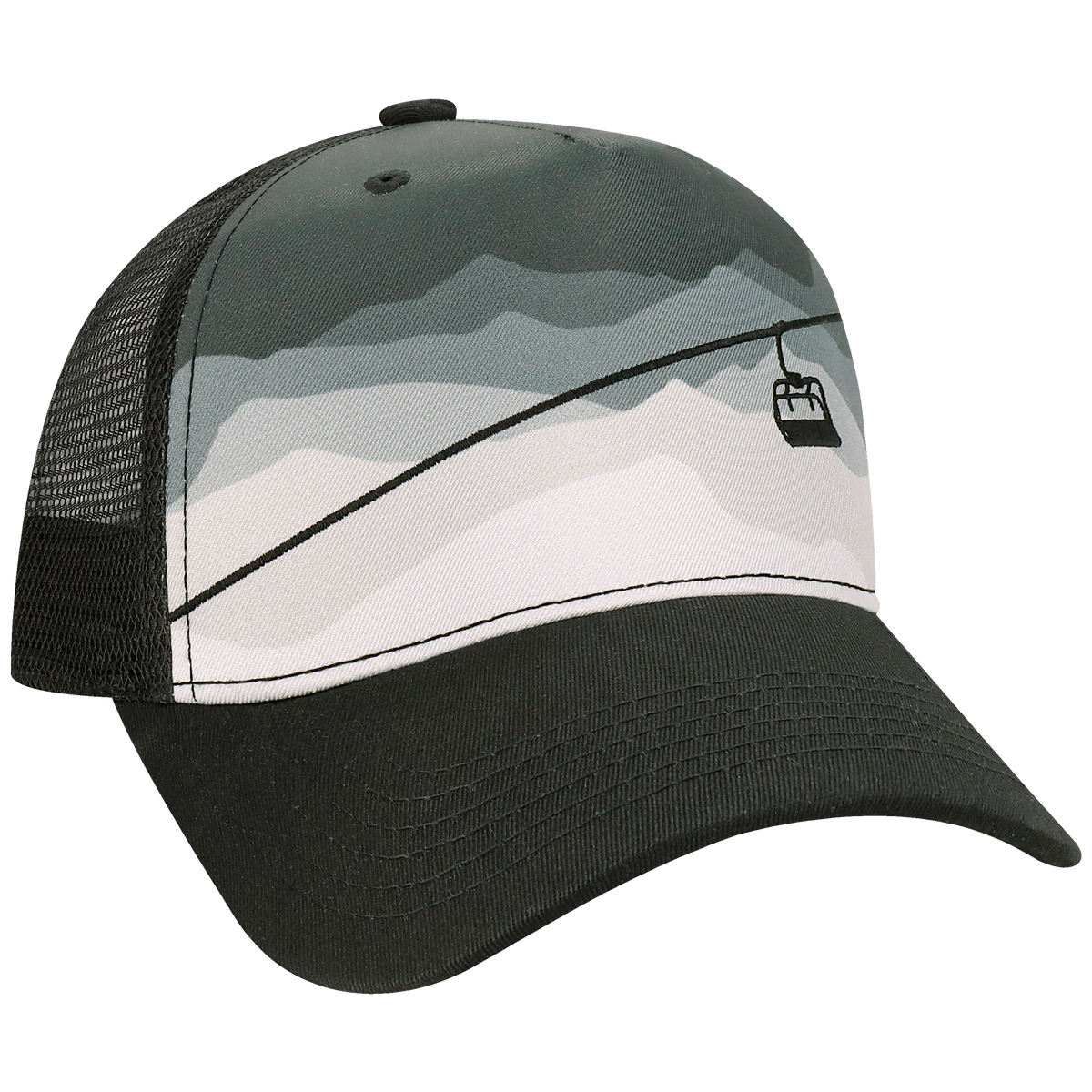 Structured 5 Panel Adj Trucker Hat