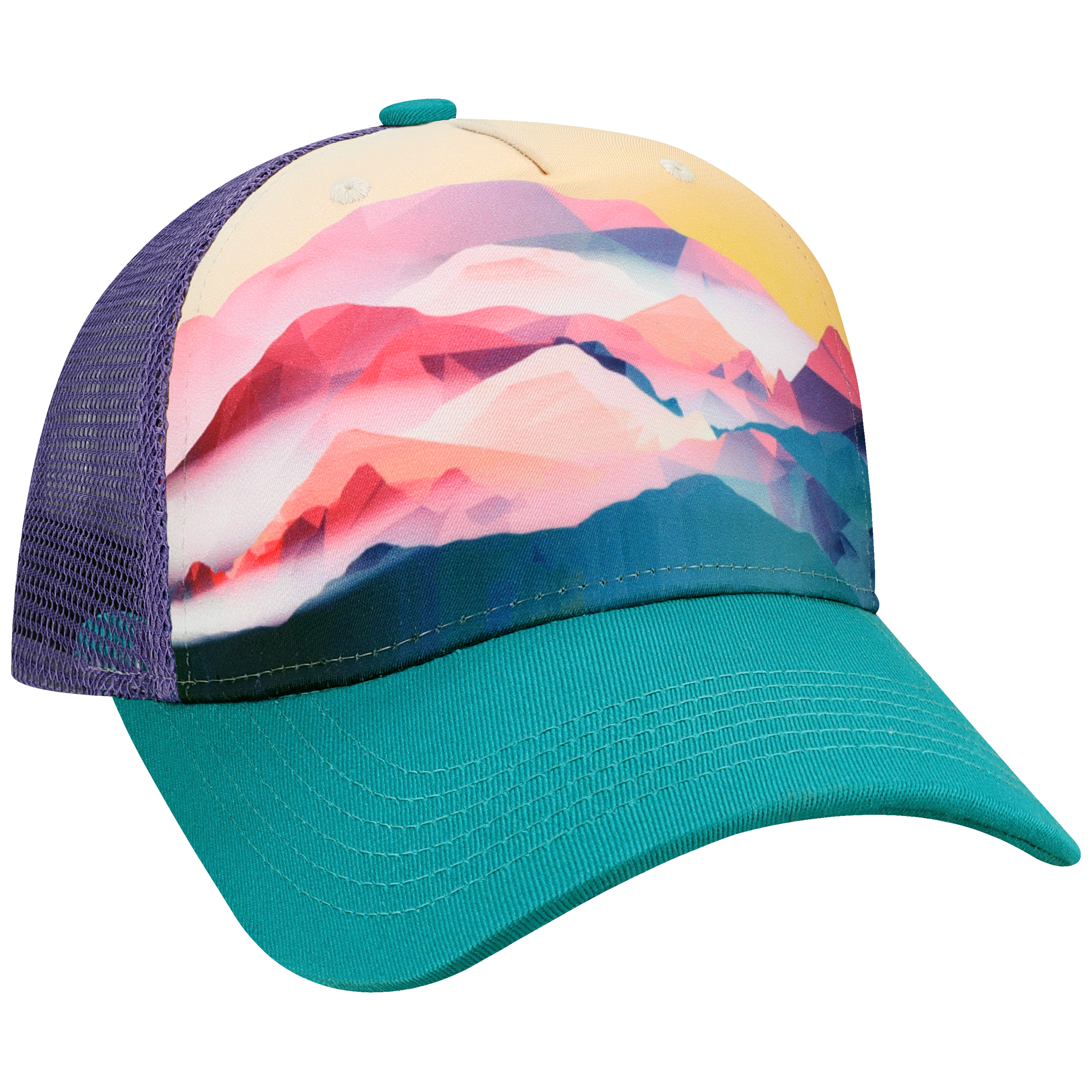 Structured 5 Panel Adj Trucker Hat