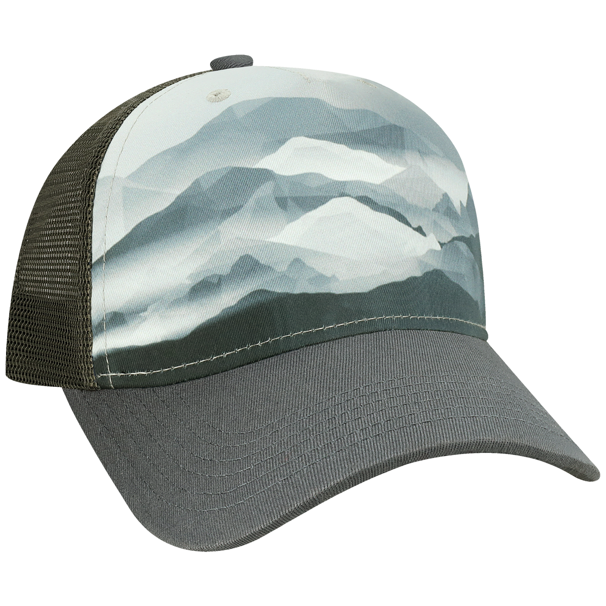 Structured 5 Panel Adj Trucker Hat