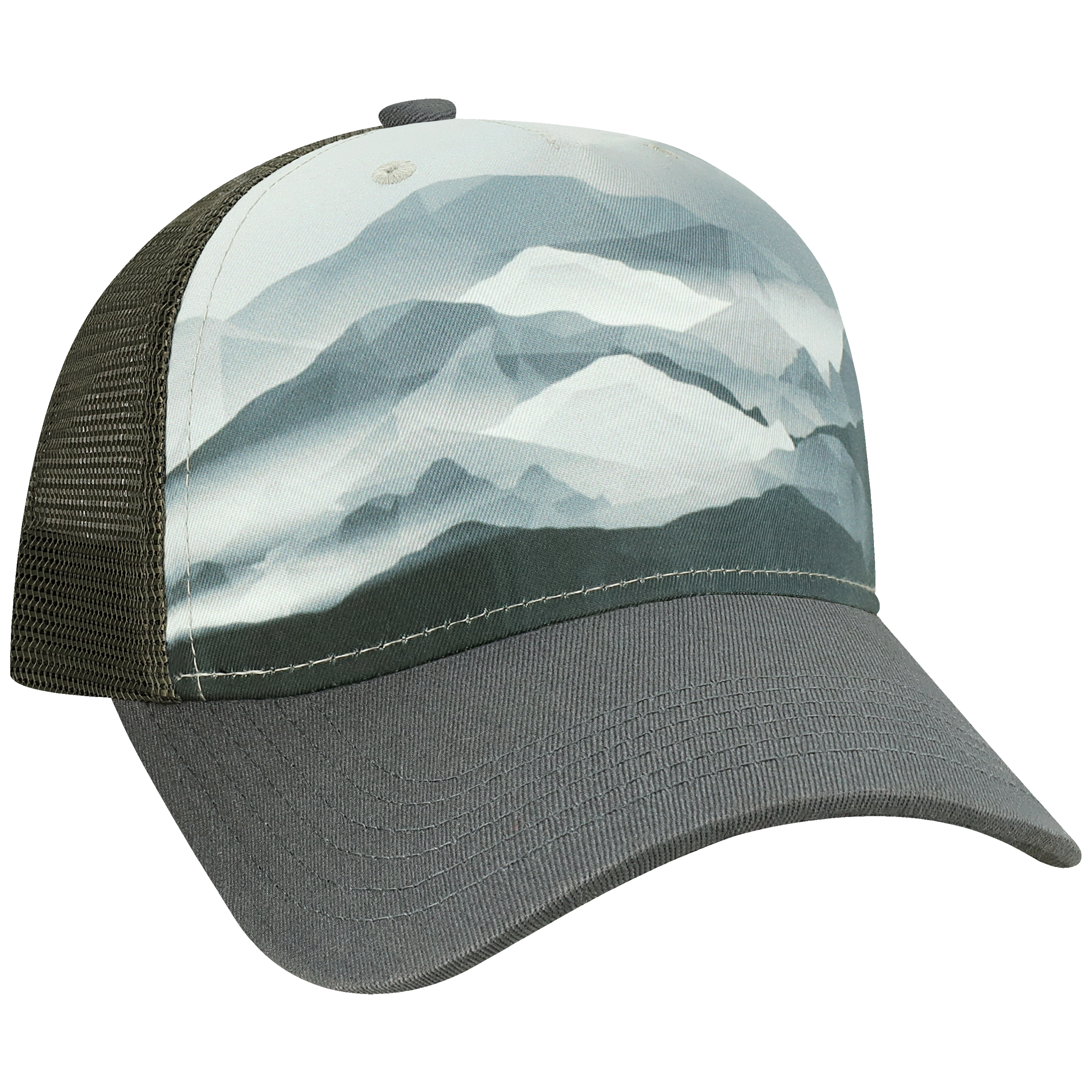 Structured 5 Panel Adj Trucker Hat
