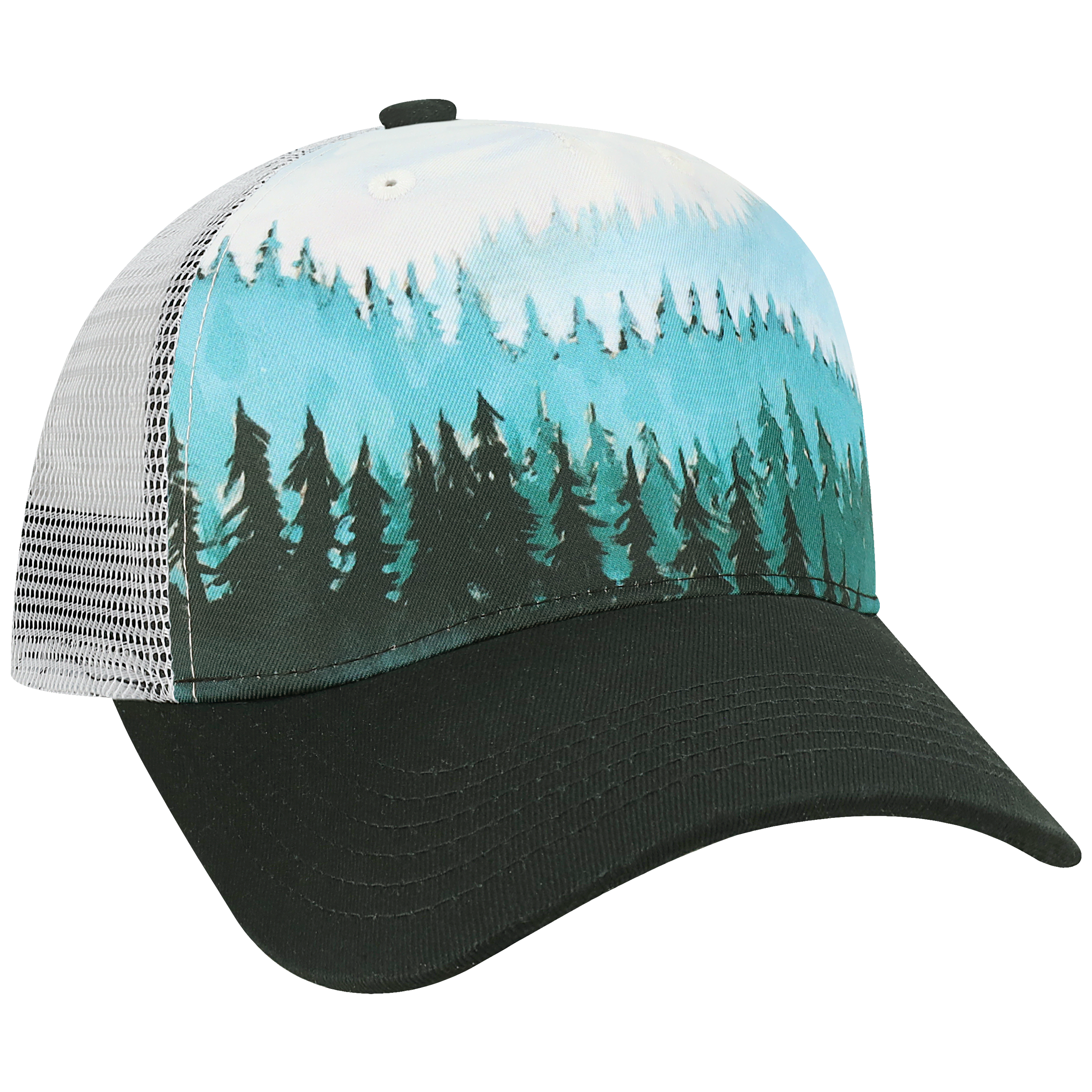 Structured 5 Panel Adj Trucker Hat