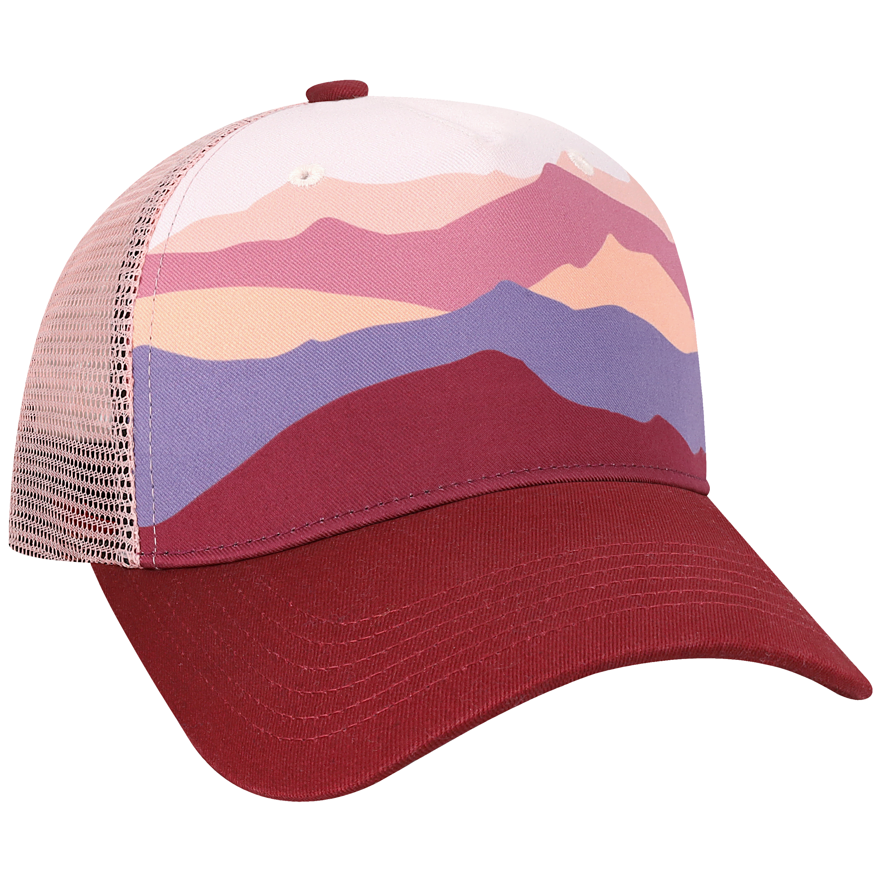 Structured 5 Panel Adj Trucker Hat