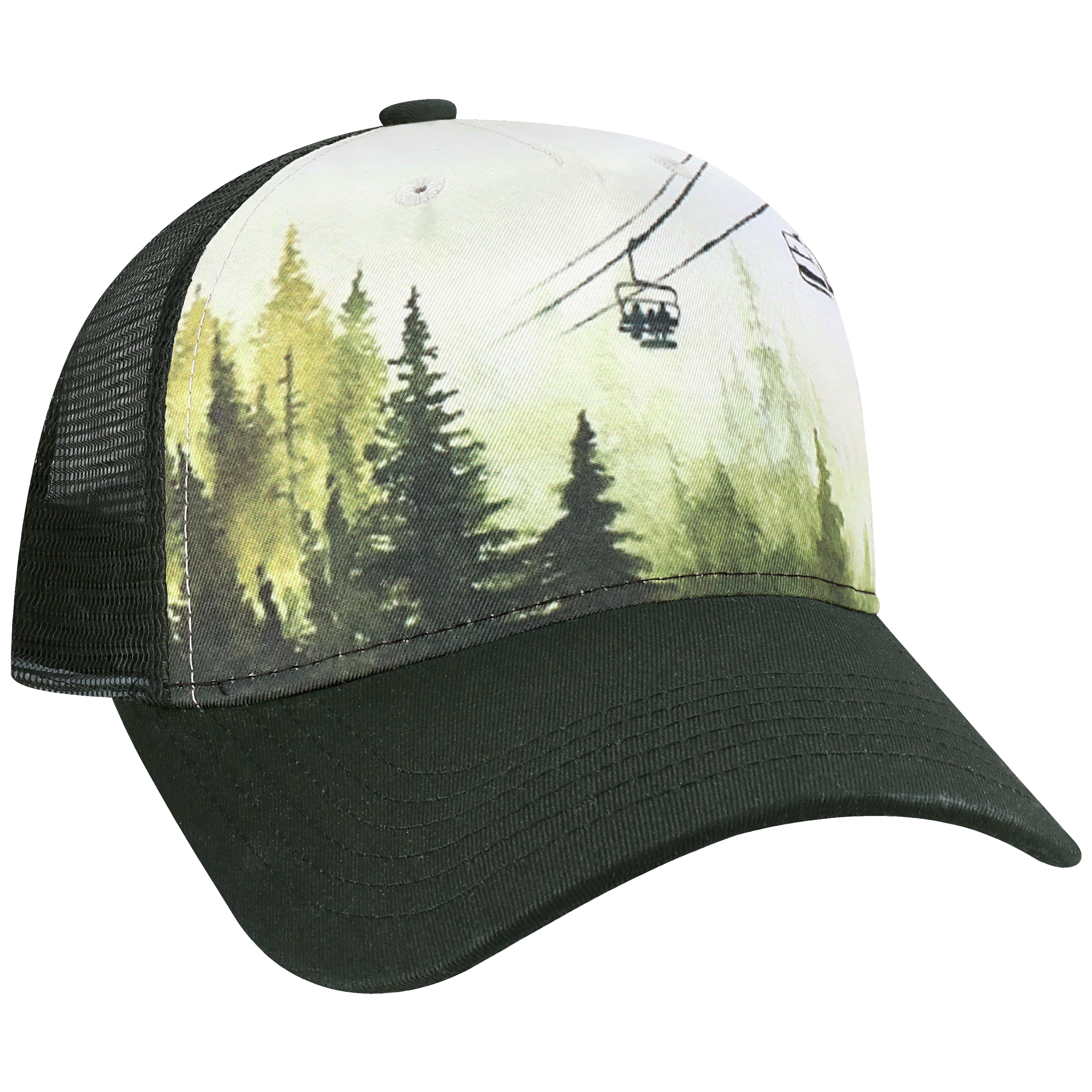 Structured 5 Panel Adj Trucker Hat