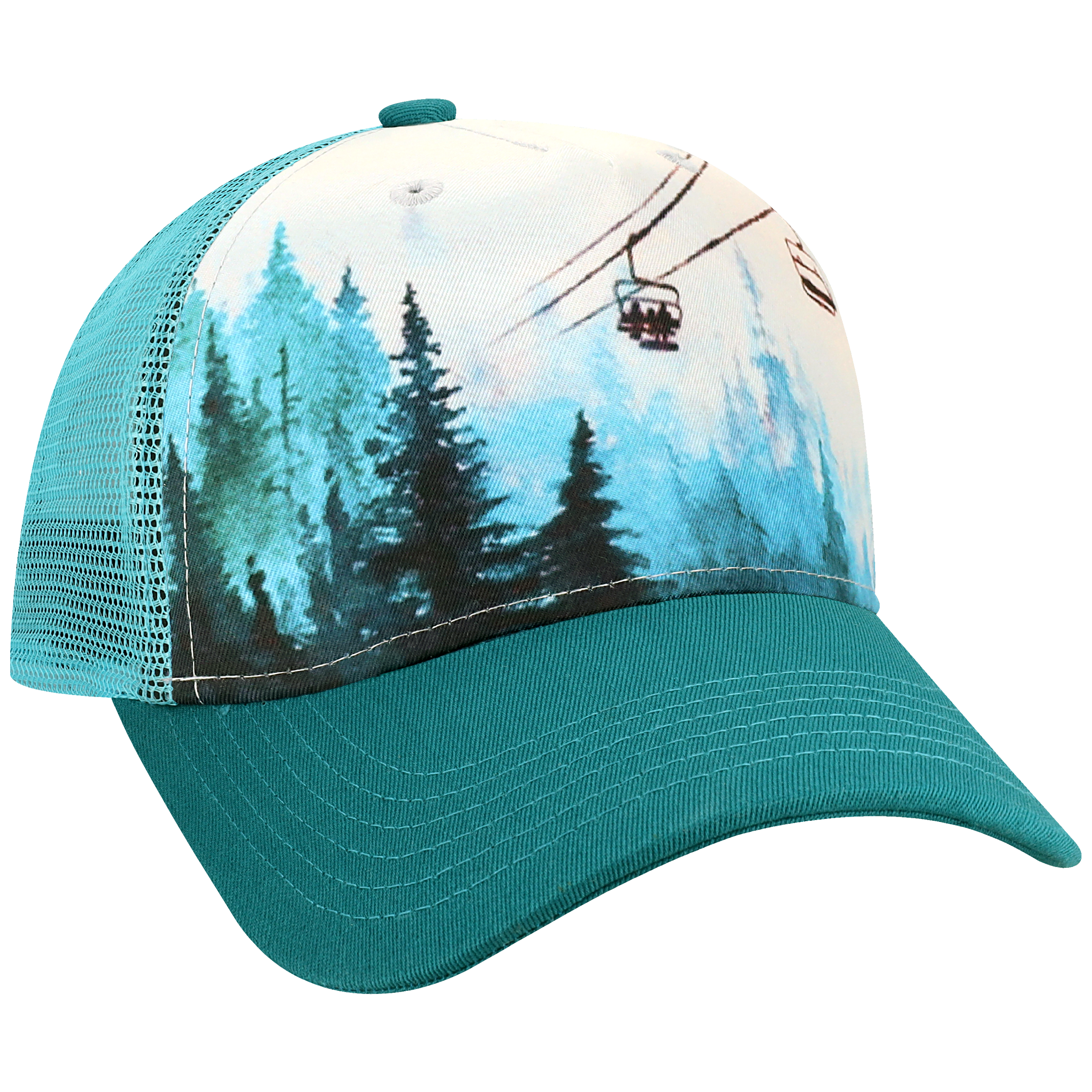 Structured 5 Panel Adj Trucker Hat