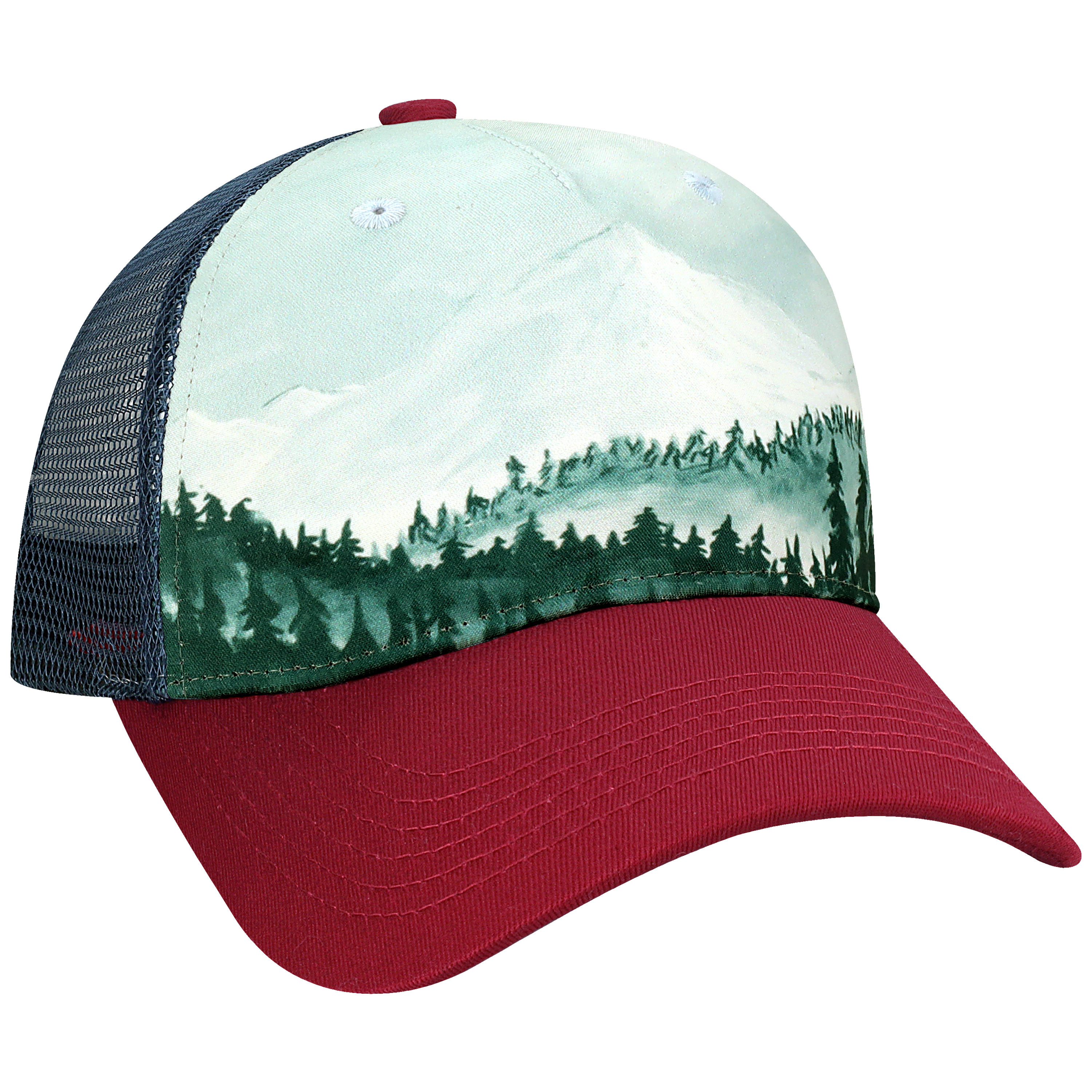 Structured 5 Panel Adj Trucker Hat