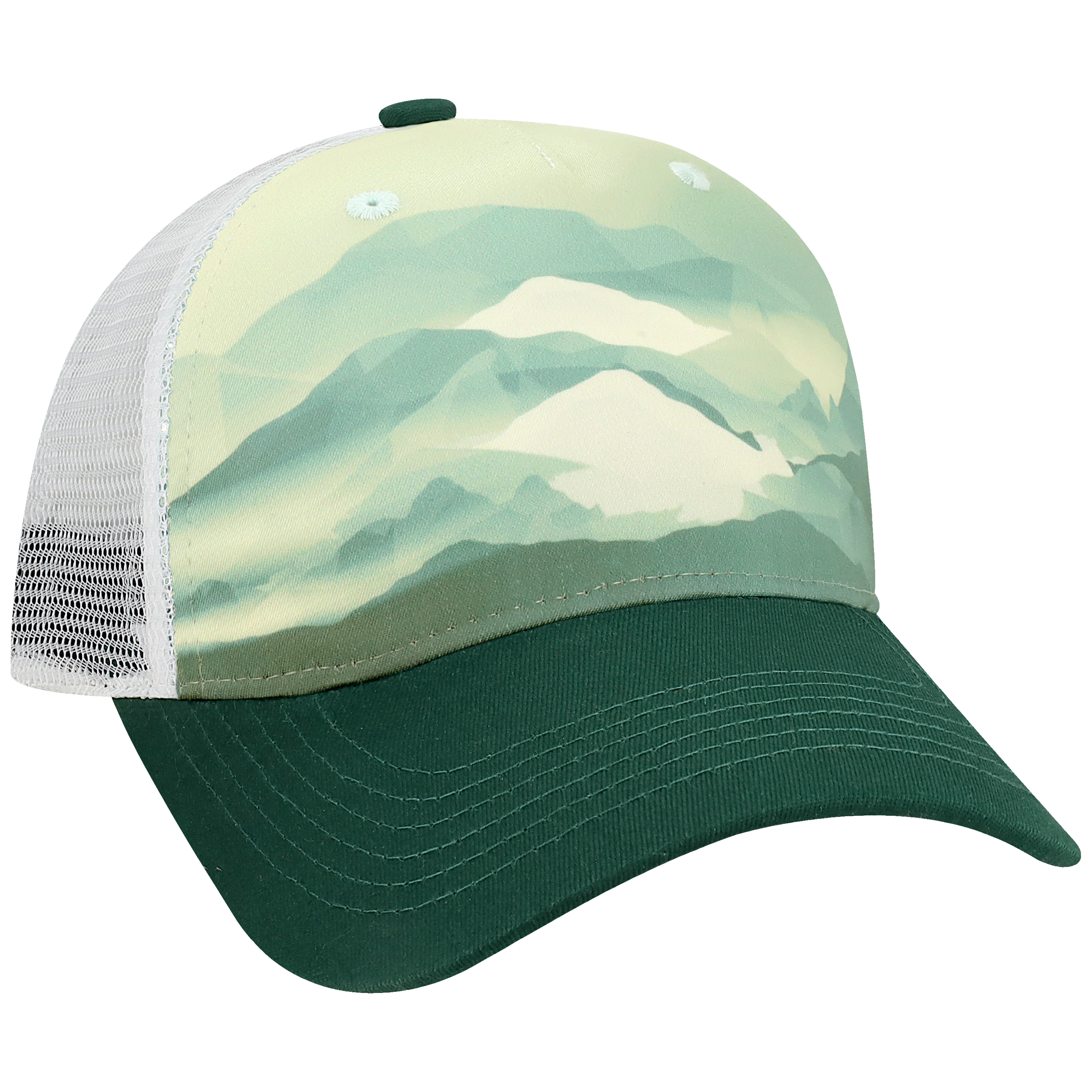 Structured 5 Panel Adj Trucker Hat