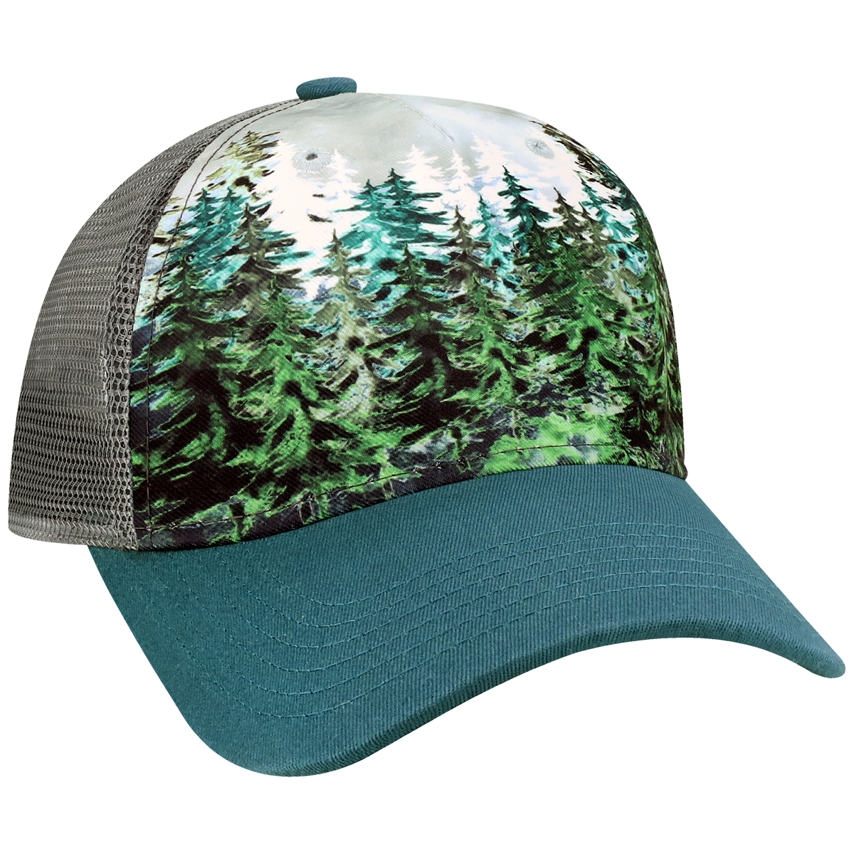 Structured 5 Panel Adj Trucker Hat