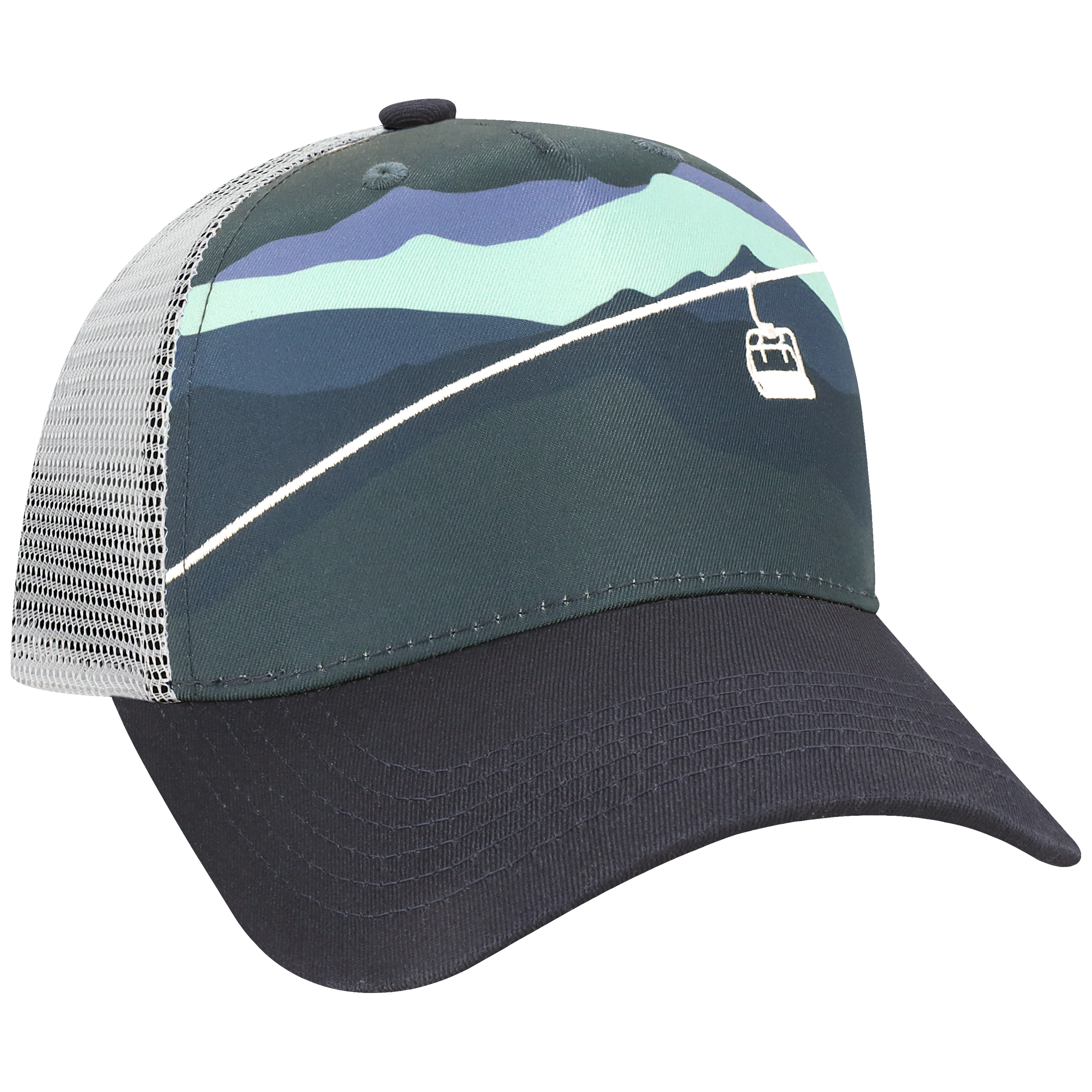 Structured 5 Panel Adj Trucker Hat