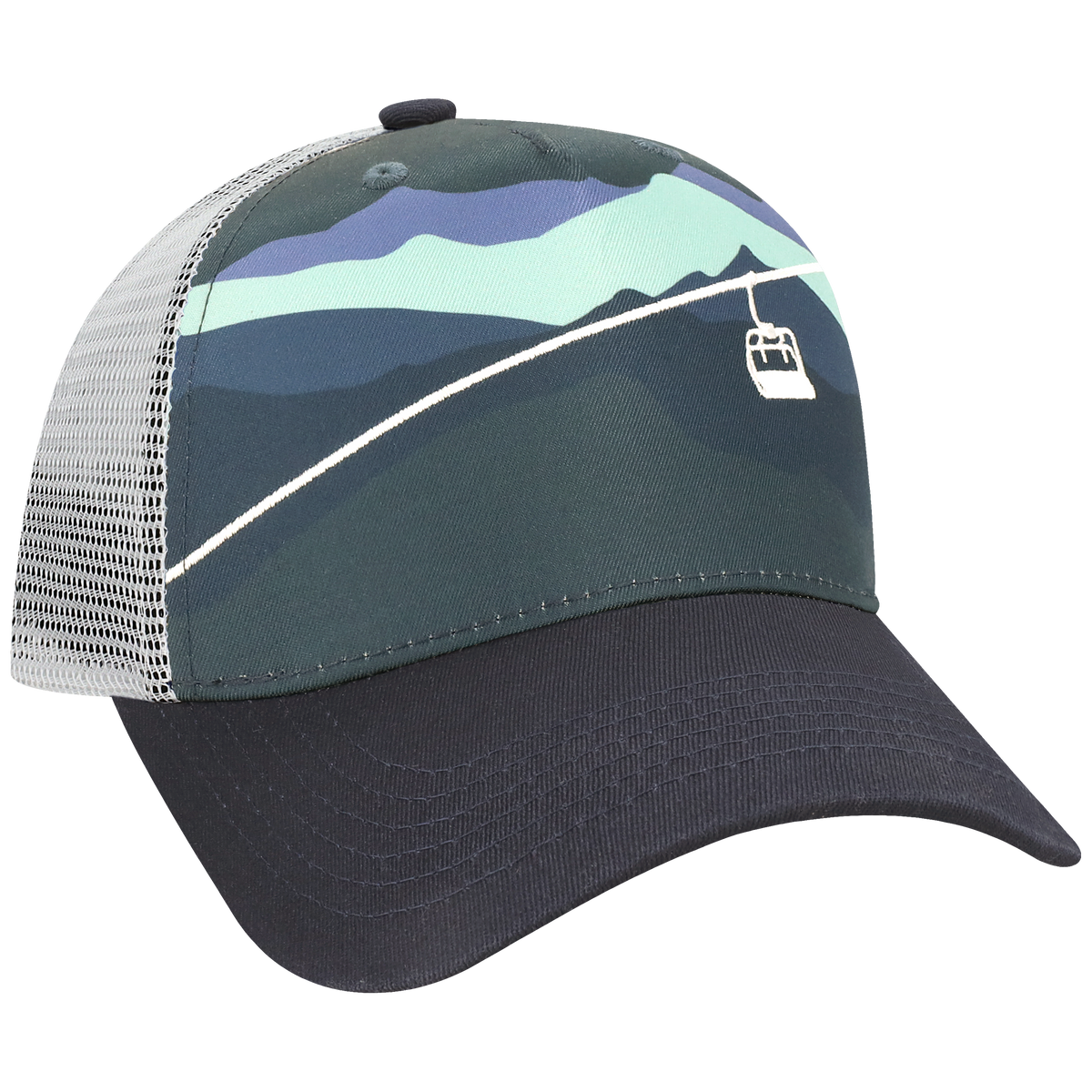 Structured 5 Panel Adj Trucker Hat