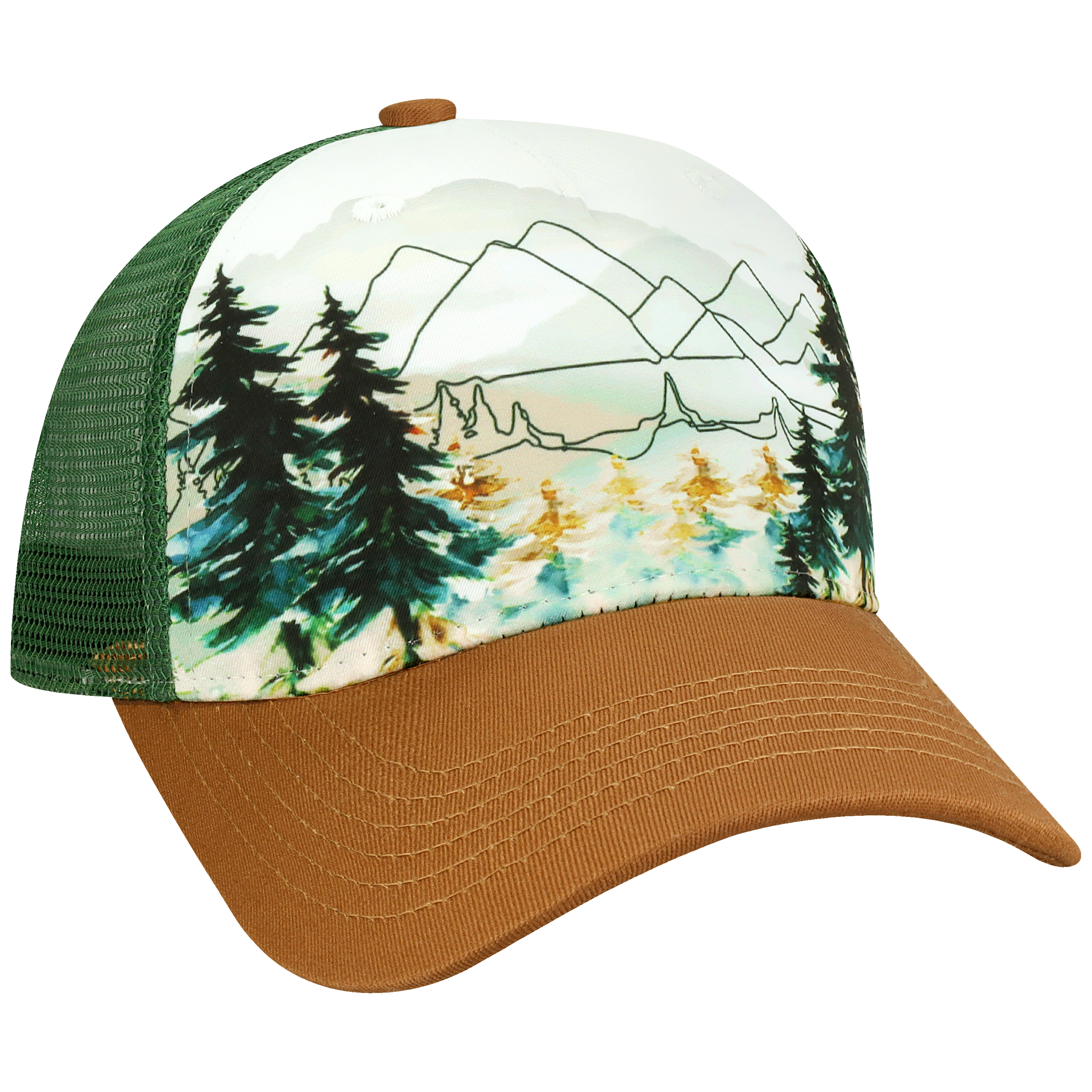 Structured 5 Panel Adj Trucker Hat