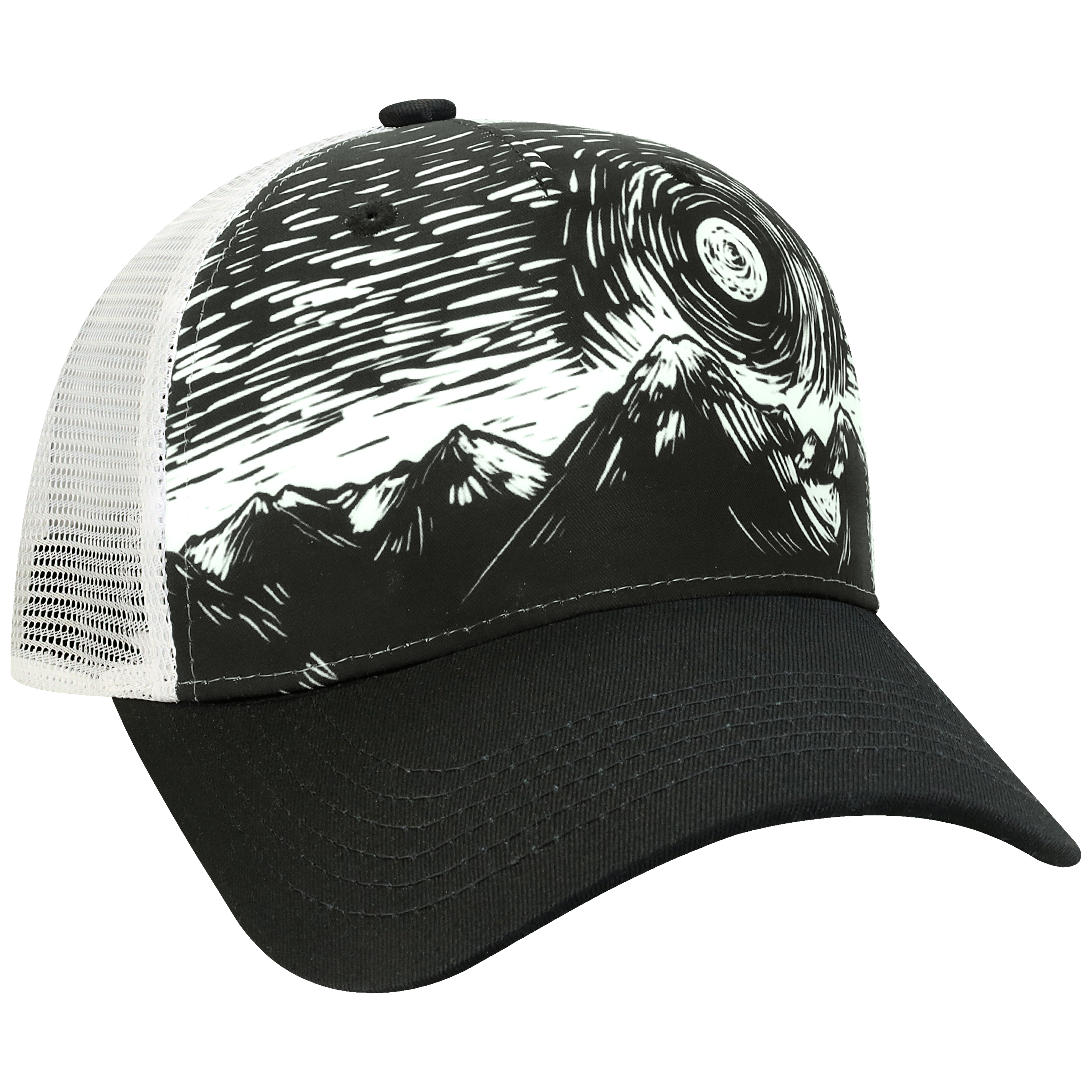 Structured 5 Panel Adj Trucker Hat