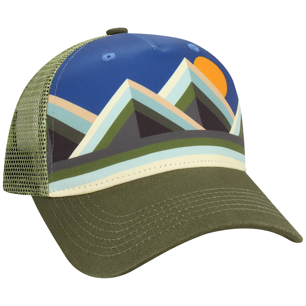 Structured 5 Panel Adj Trucker Hat