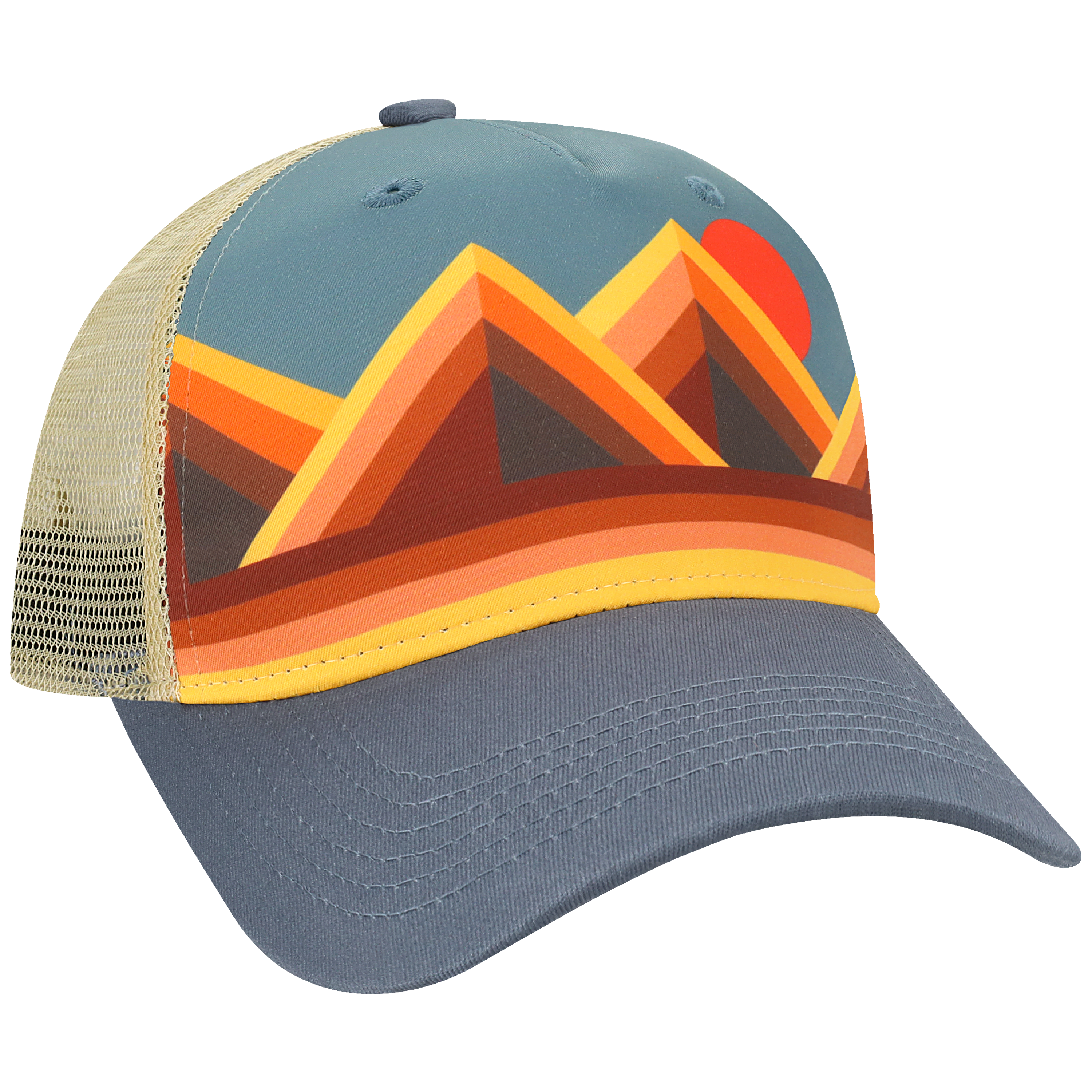 Structured 5 Panel Adj Trucker Hat