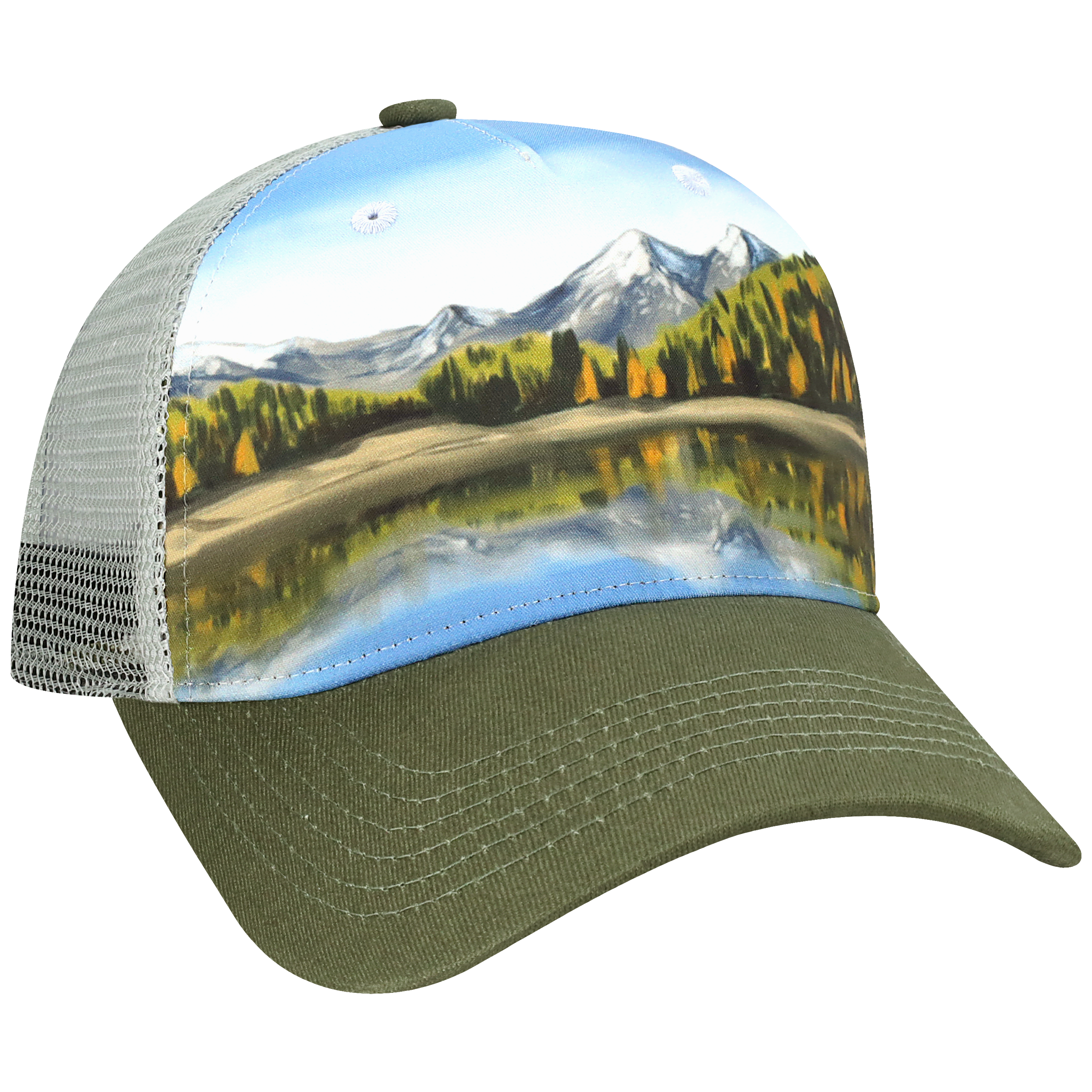 Structured 5 Panel Adj Trucker Hat