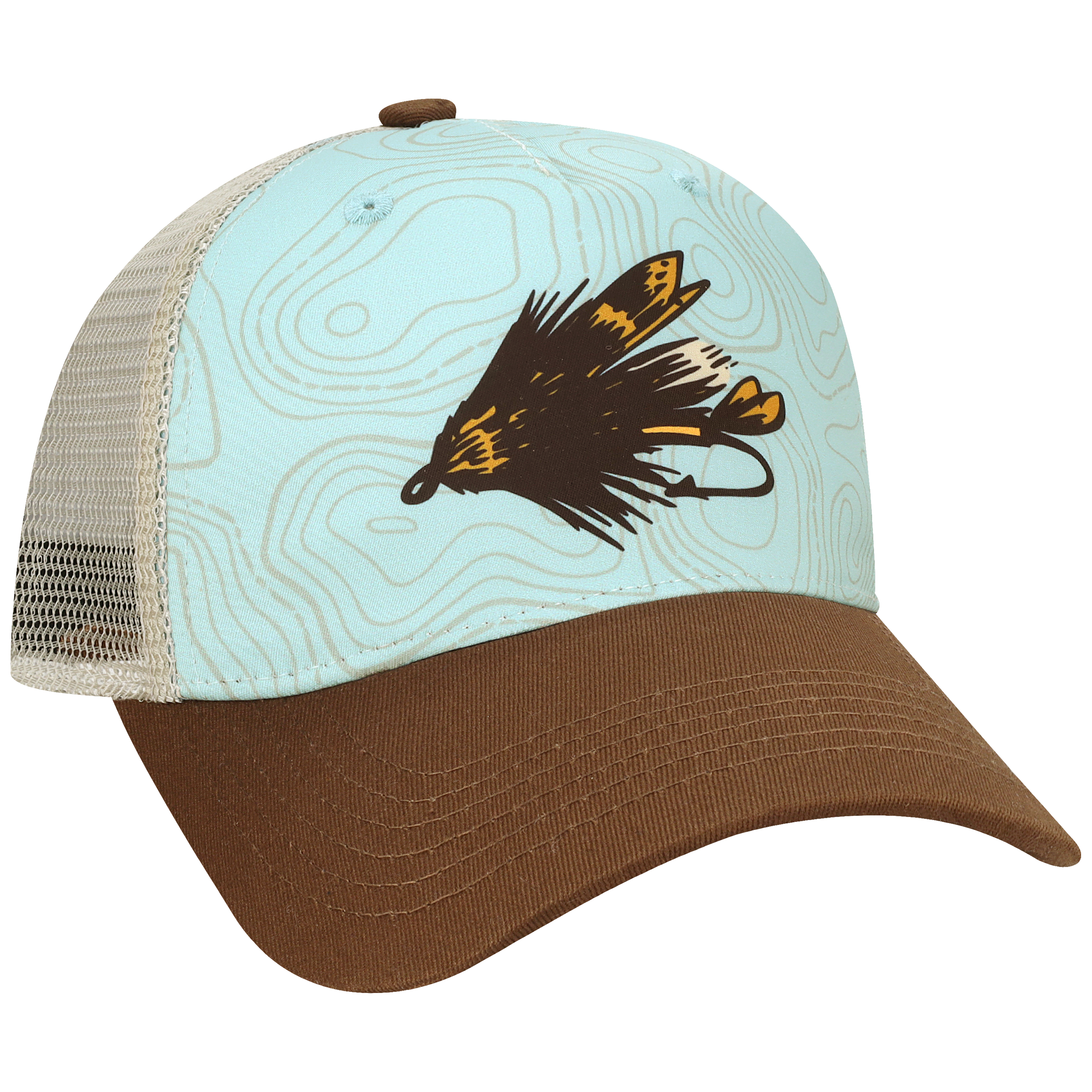 Structured 5 Panel Adj Trucker Hat
