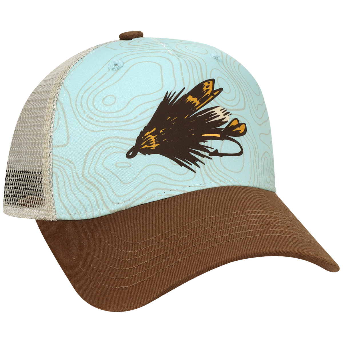 Structured 5 Panel Adj Trucker Hat