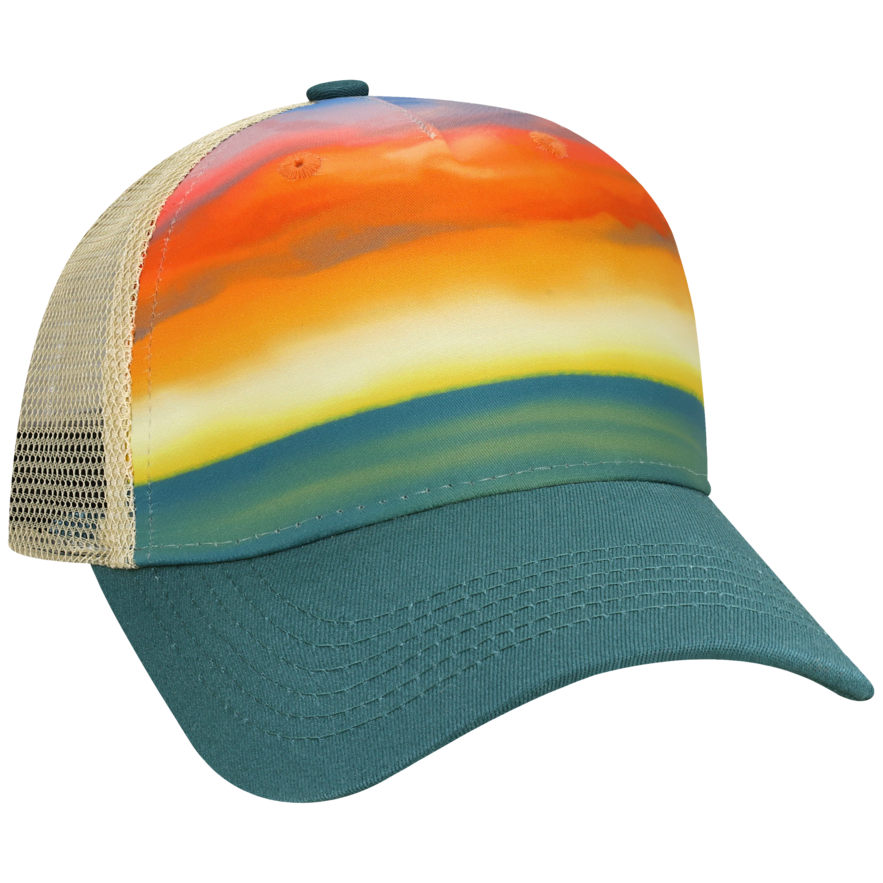 Structured 5 Panel Adj Trucker Hat
