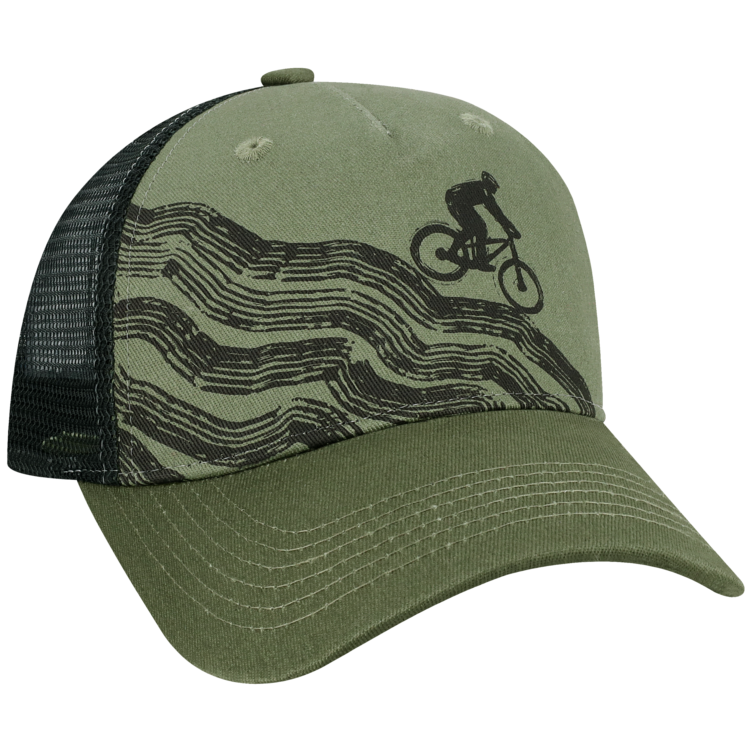 Structured 5 Panel Adj Trucker Hat