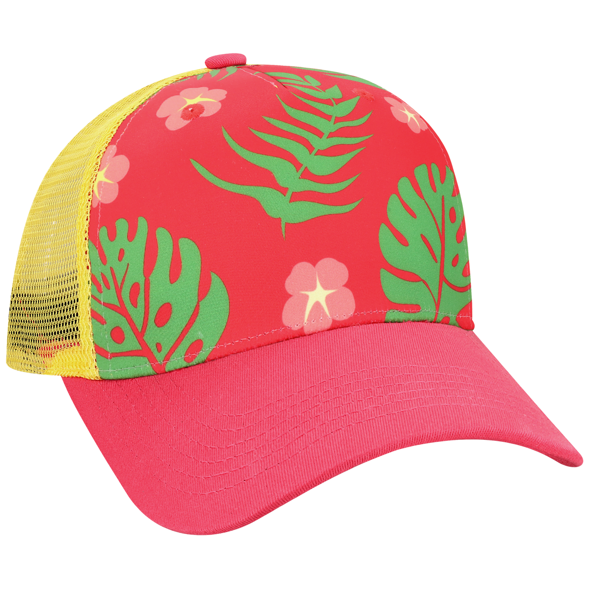 Structured 5 Panel Adj Trucker Hat