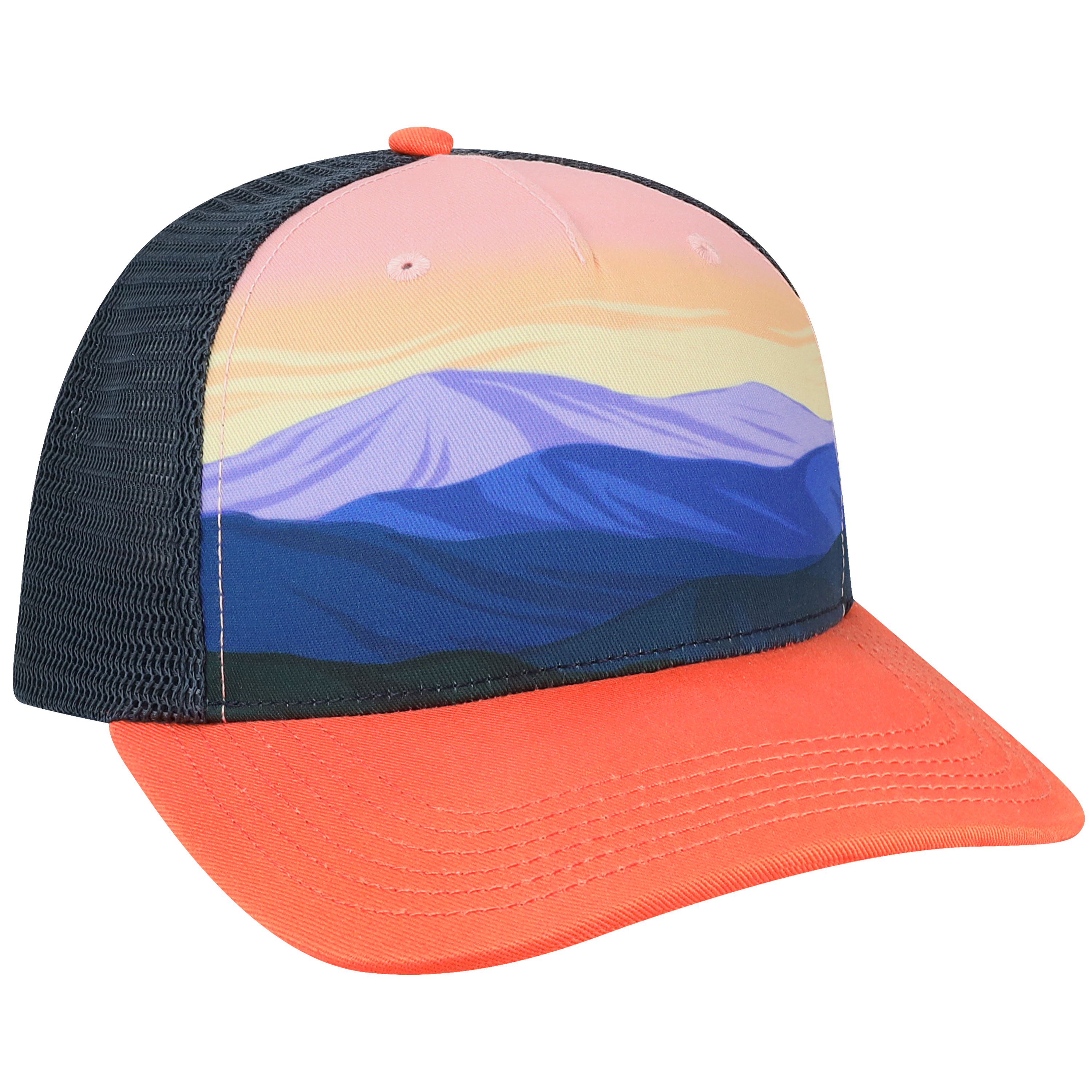 Structured 5 Panel Adj Trucker Hat