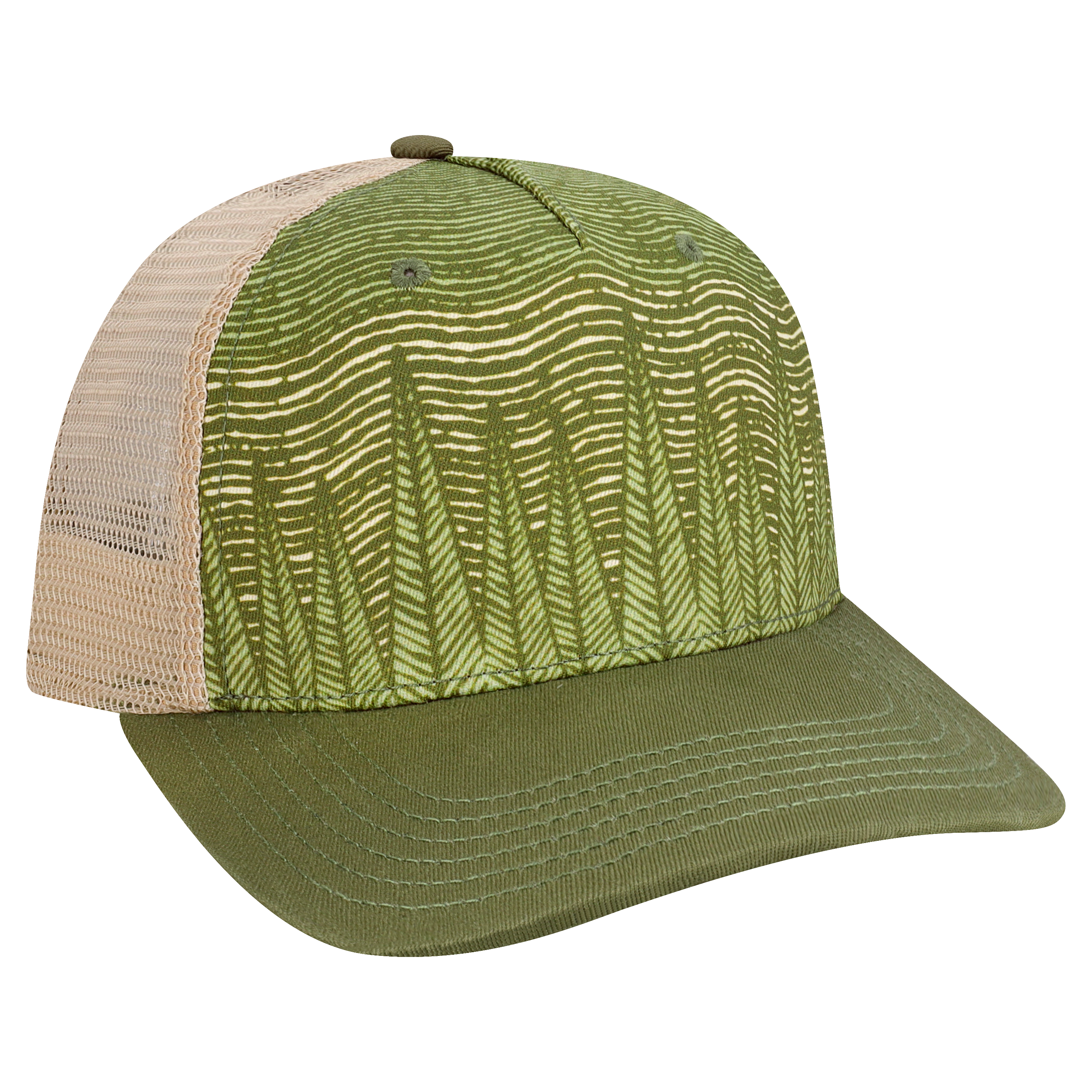 Structured 5 Panel Adj Trucker Hat