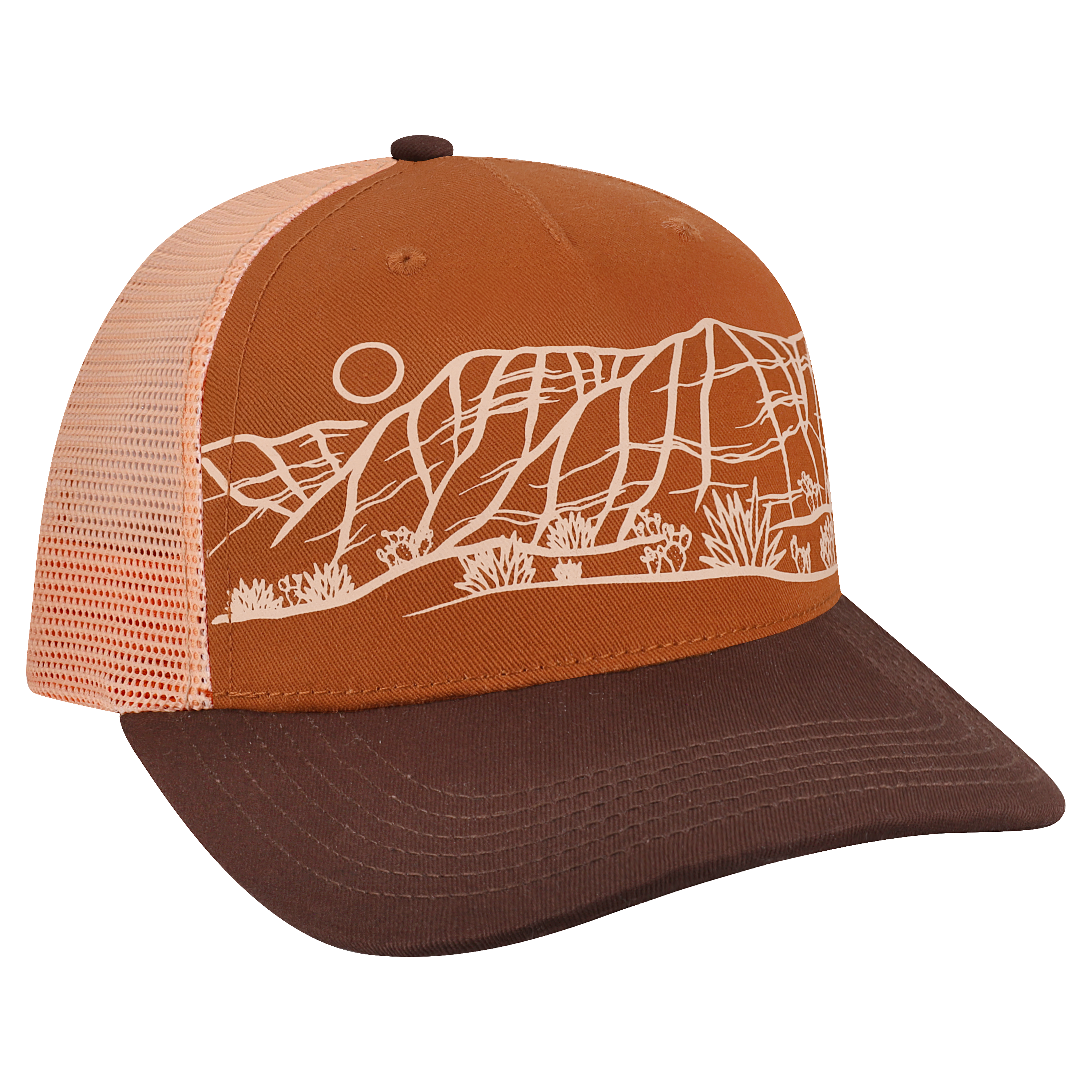 Structured 5 Panel Adj Trucker Hat