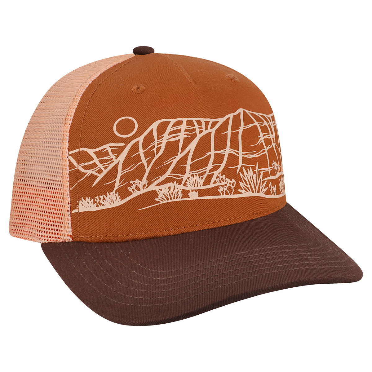 Structured 5 Panel Adj Trucker Hat