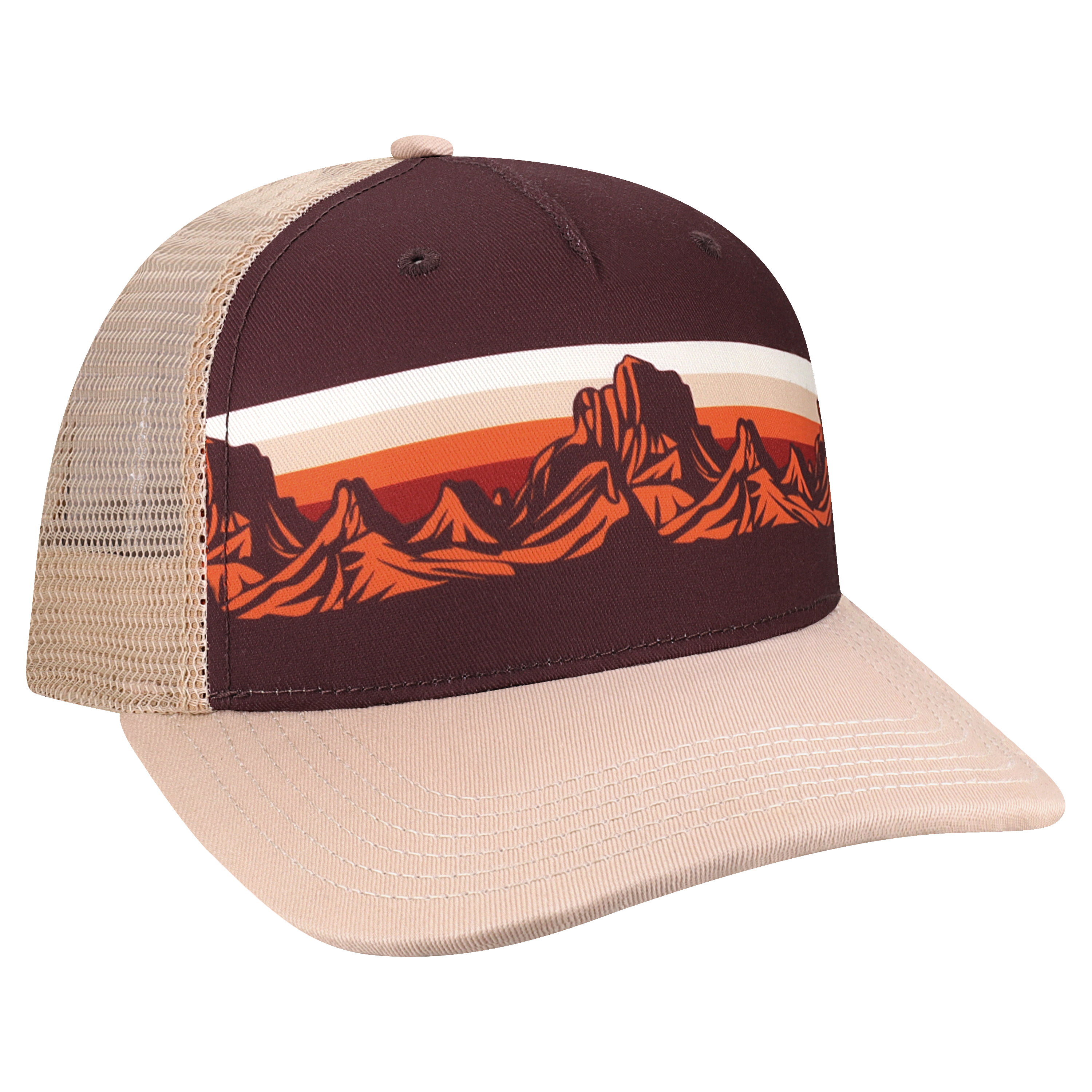 Structured 5 Panel Adj Trucker Hat