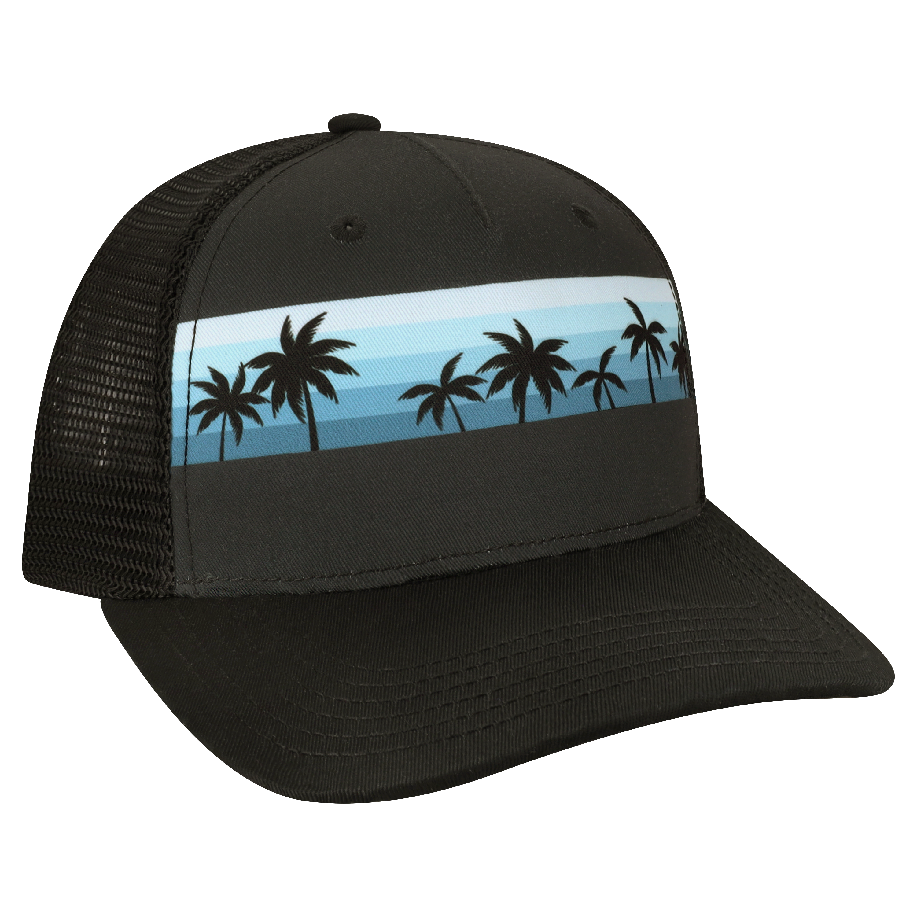 Structured 5 Panel Adj Trucker Hat
