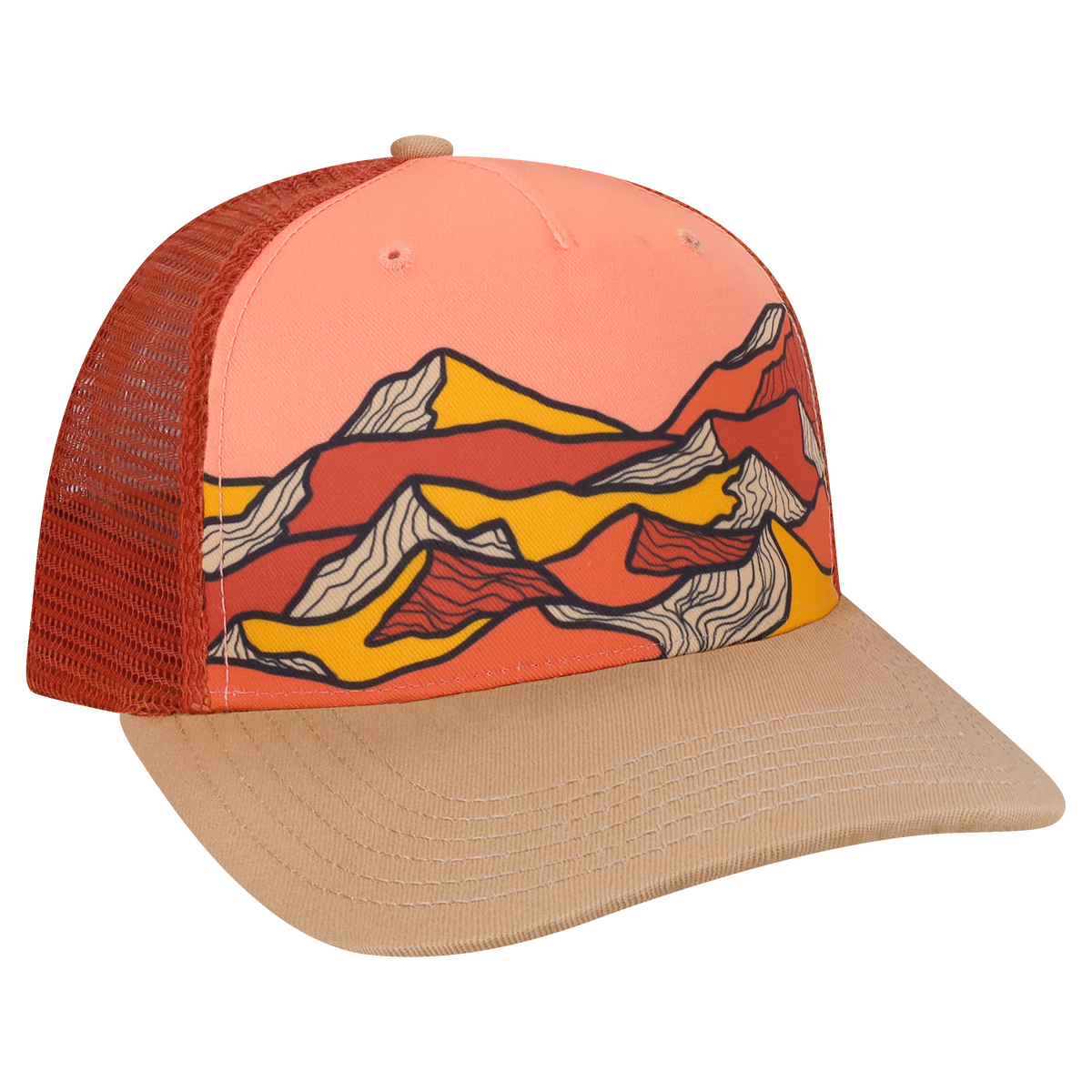 Structured 5 Panel Adj Trucker Hat
