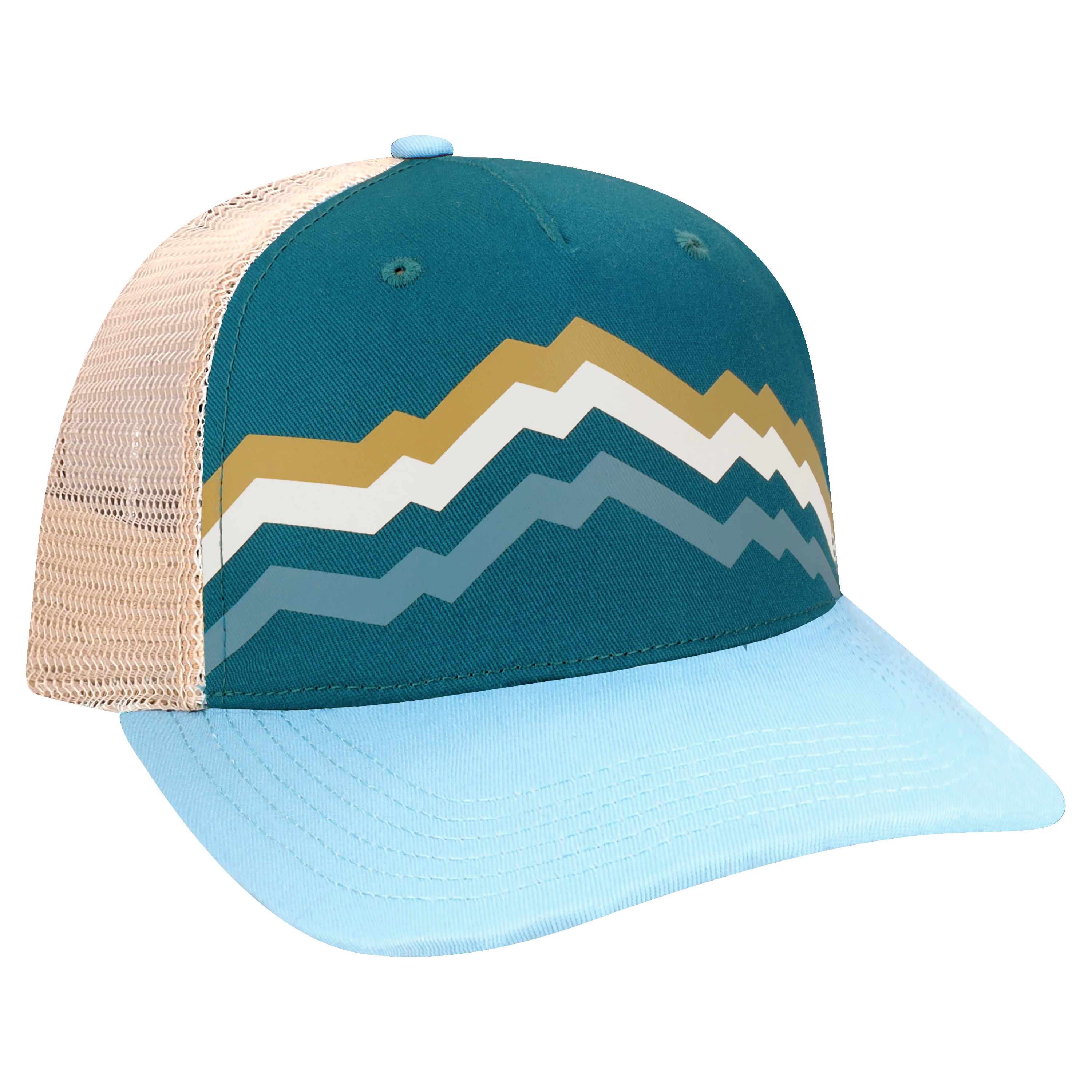 Structured 5 Panel Adj Trucker Hat