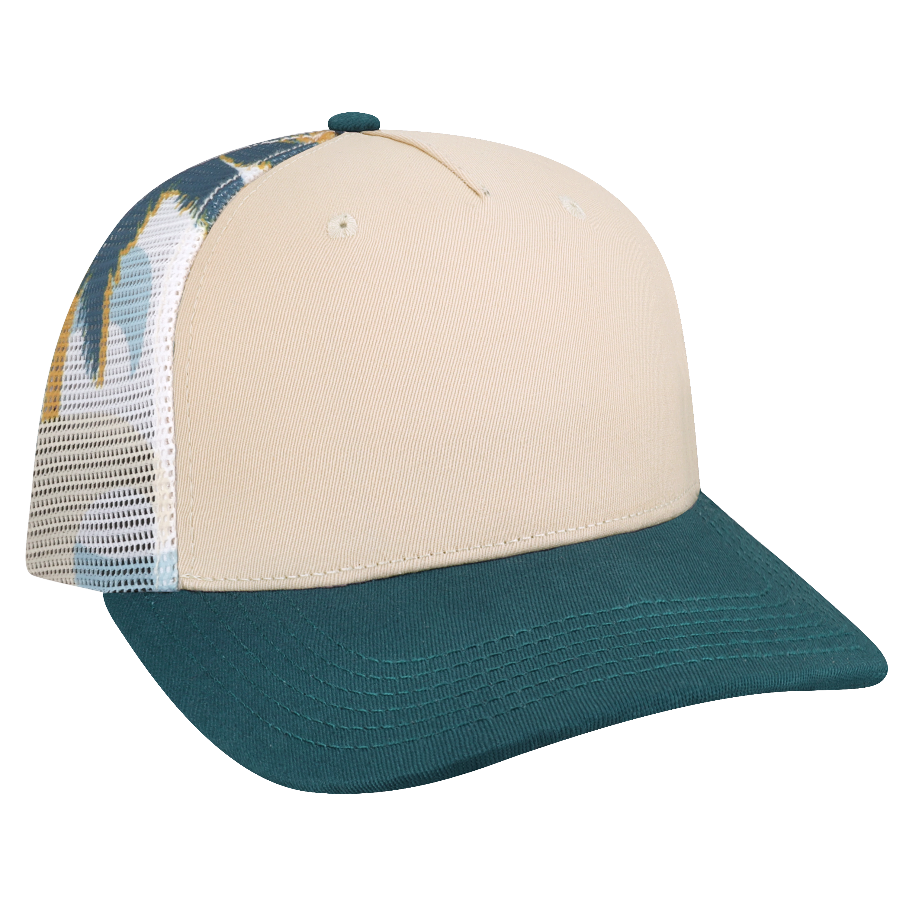 Structured 5 Panel Adj Trucker Hat