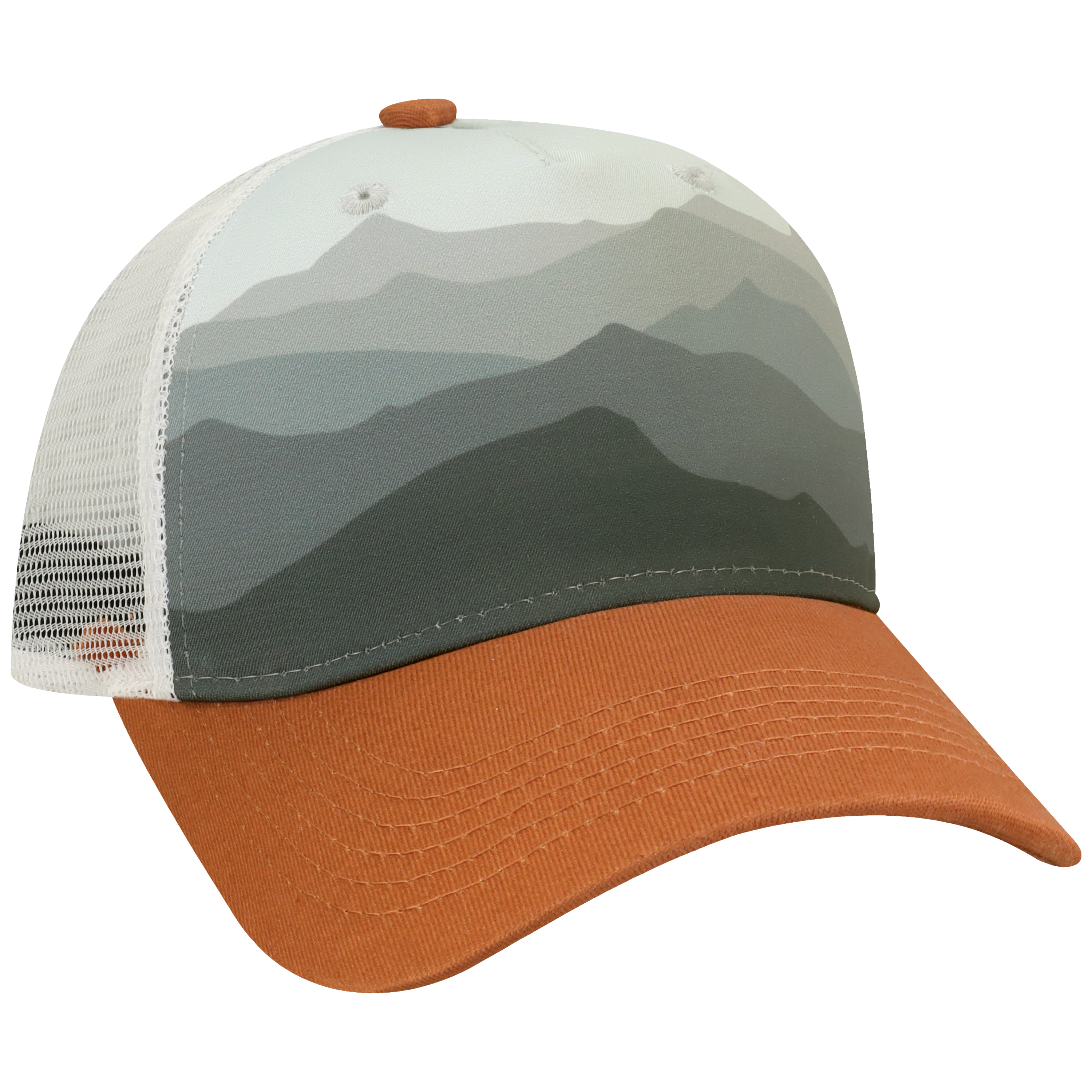 Structured 5 Panel Adj Trucker Hat