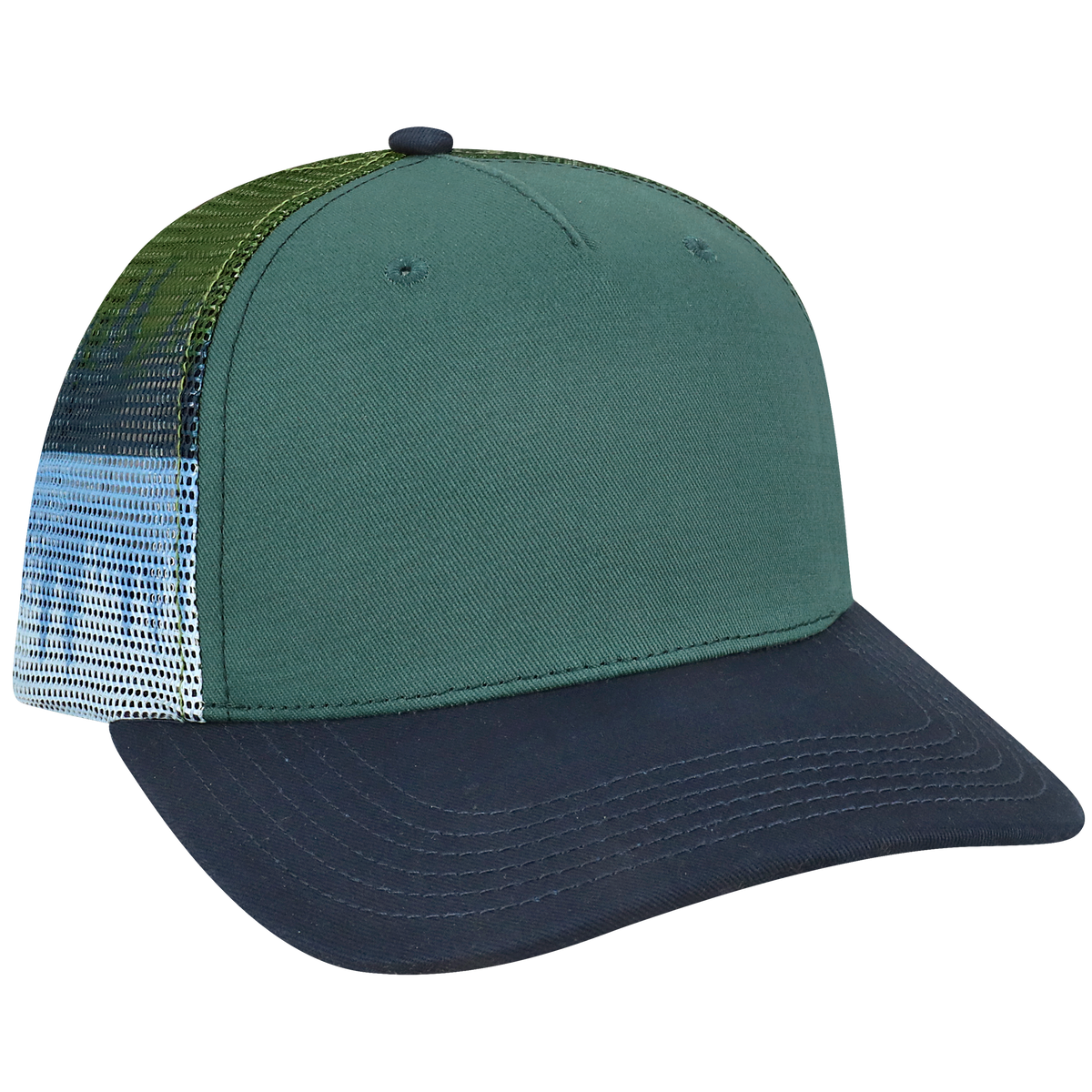 Structured 5 Panel Adj Trucker Hat