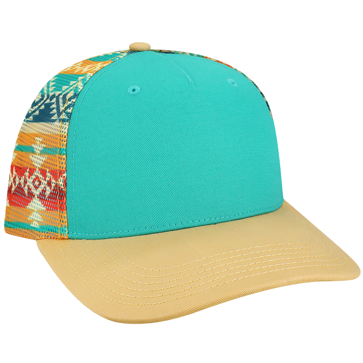 Structured 5 Panel Adj Trucker Hat