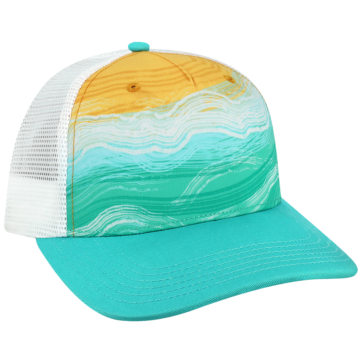Structured 5 Panel Adj Trucker Hat