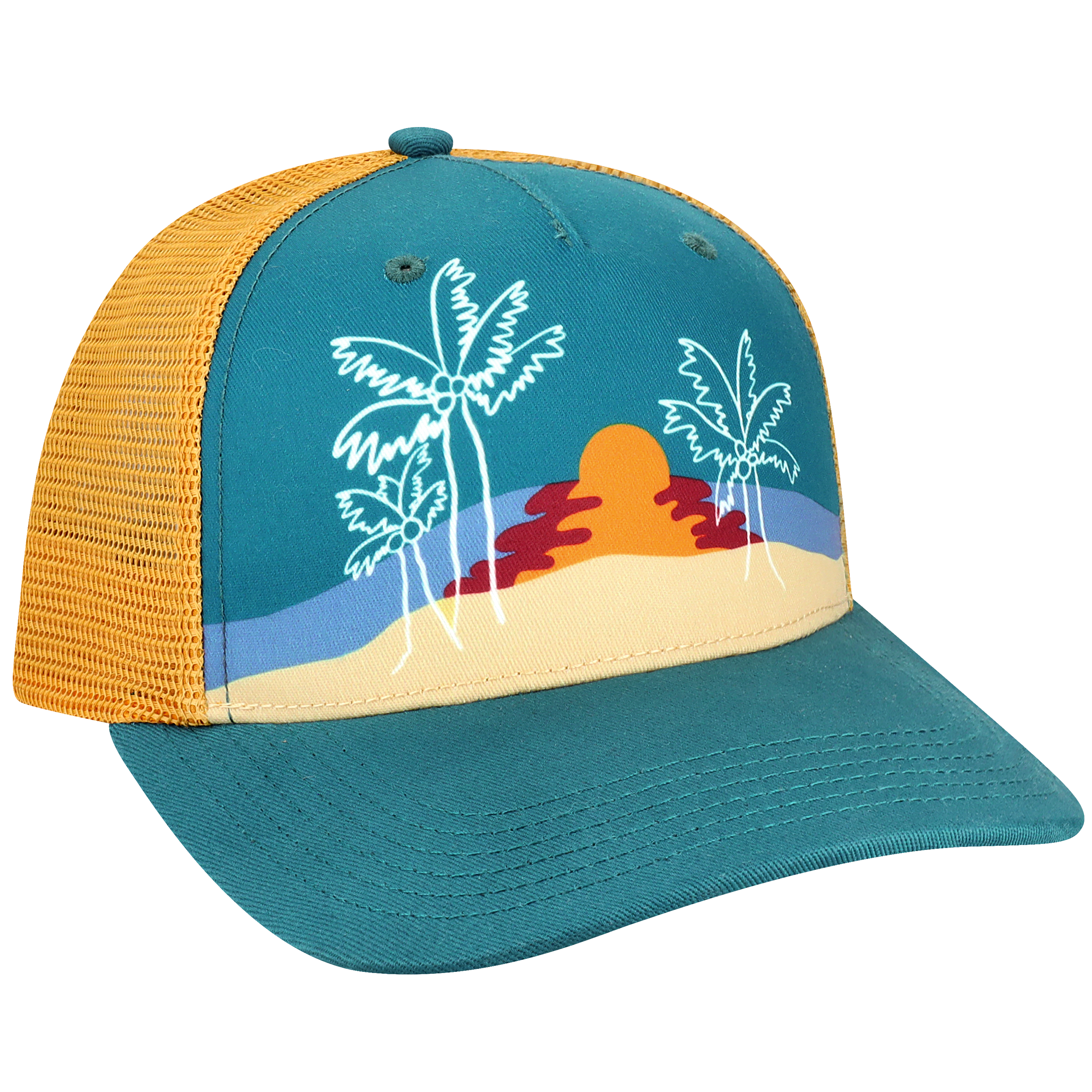 Structured 5 Panel Adj Trucker Hat