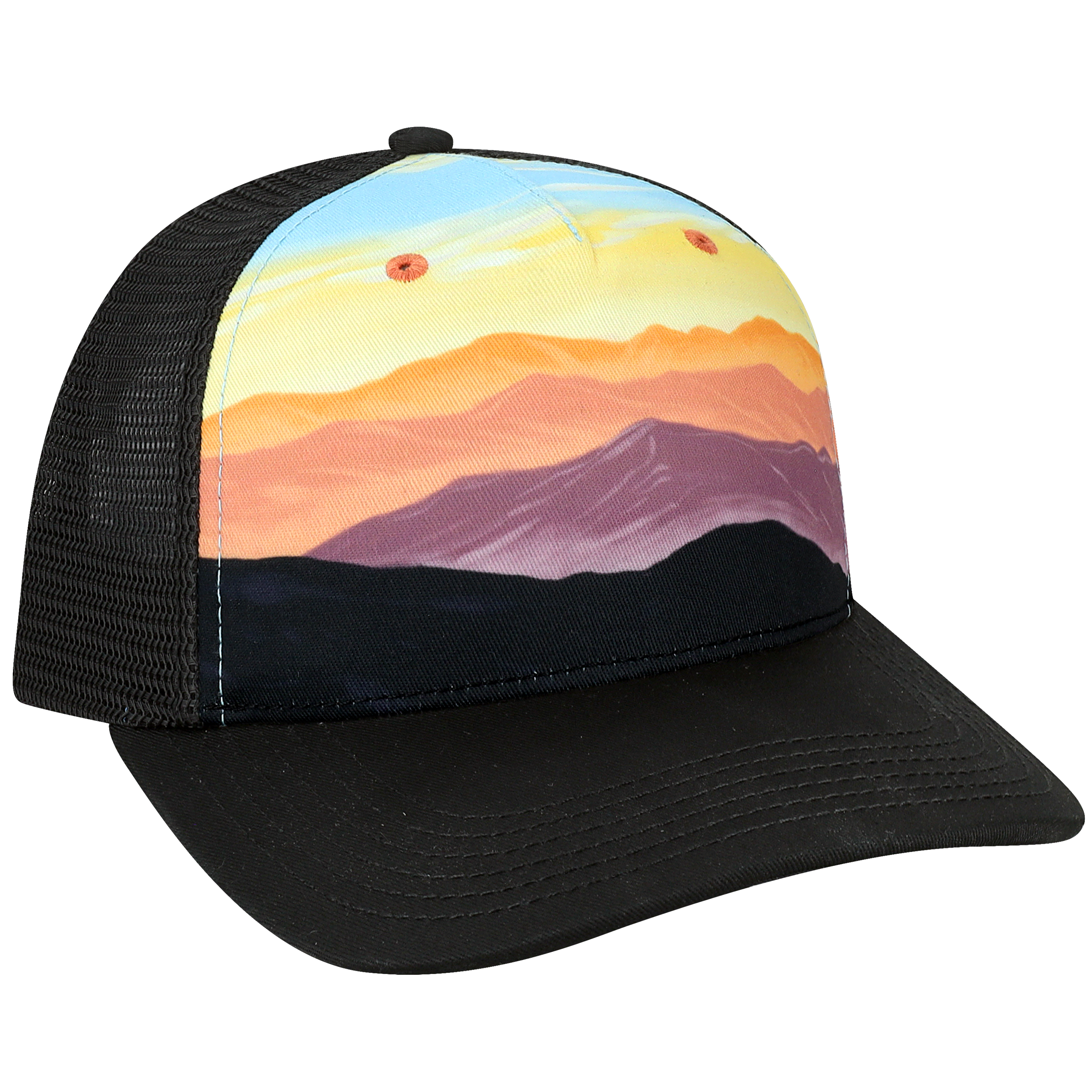 Structured 5 Panel Adj Trucker Hat