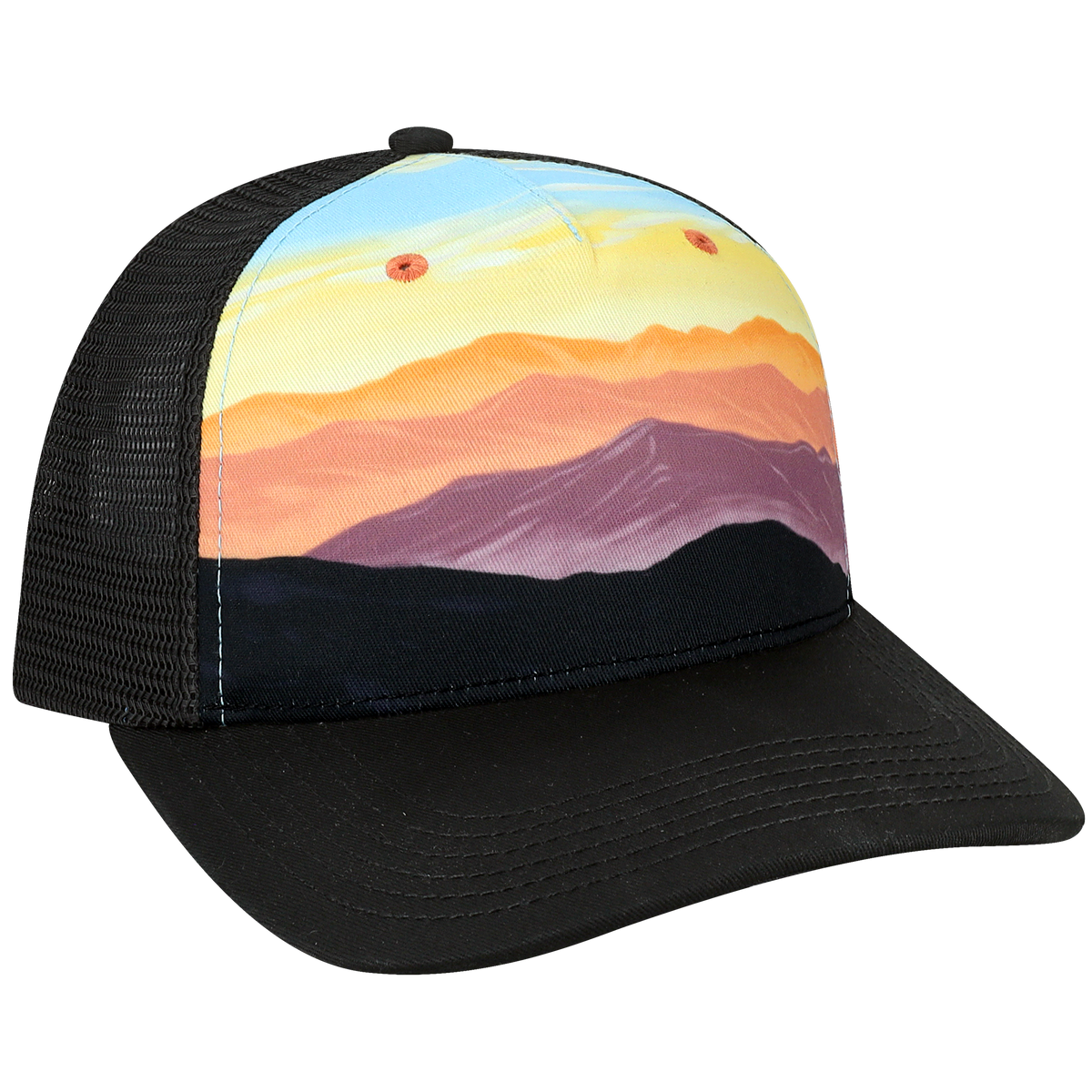 Structured 5 Panel Adj Trucker Hat