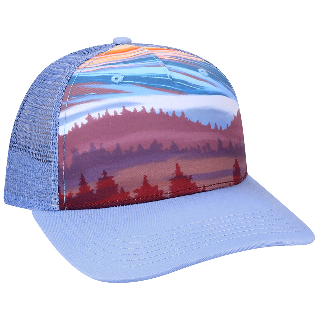 Structured 5 Panel Adj Trucker Hat