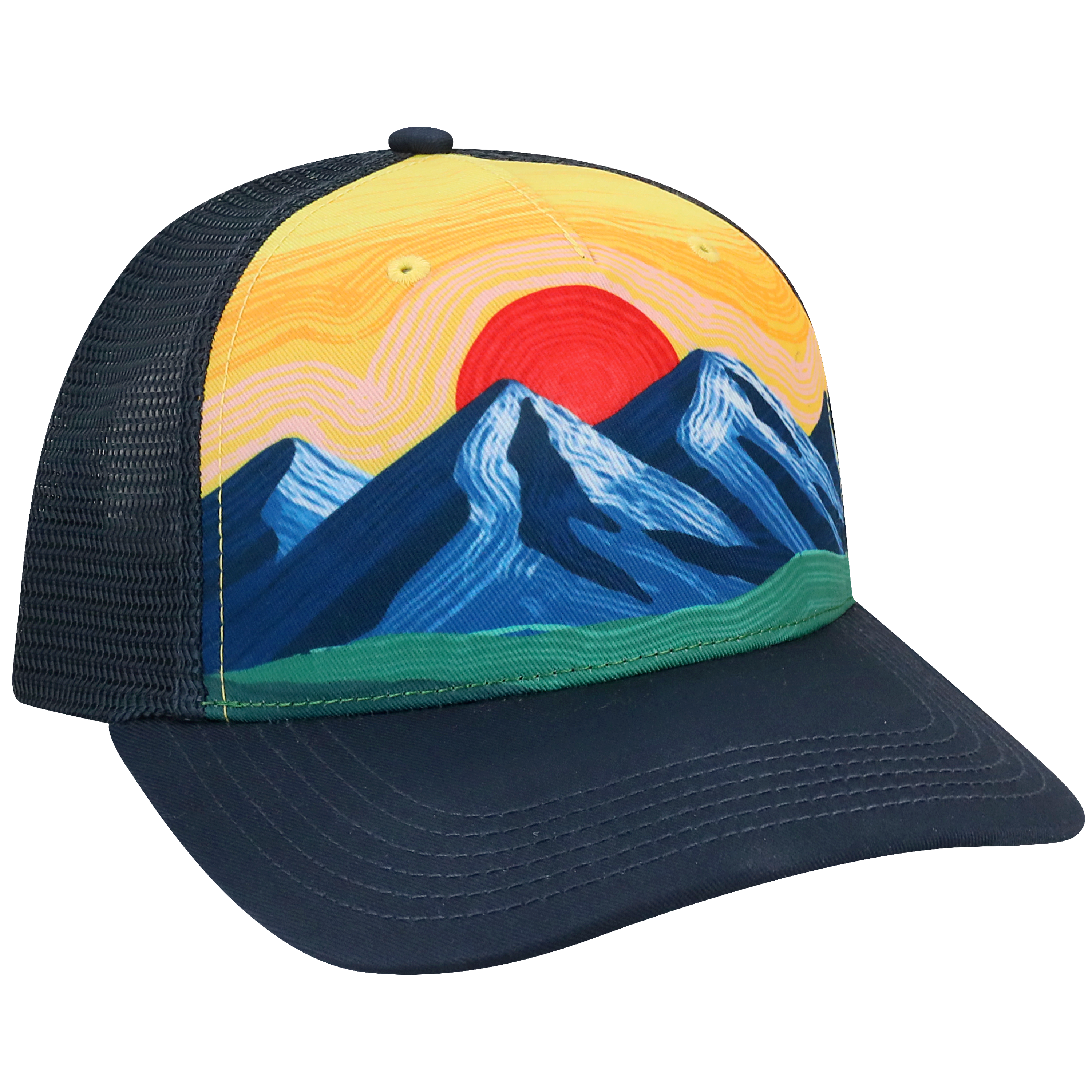 Structured 5 Panel Adj Trucker Hat