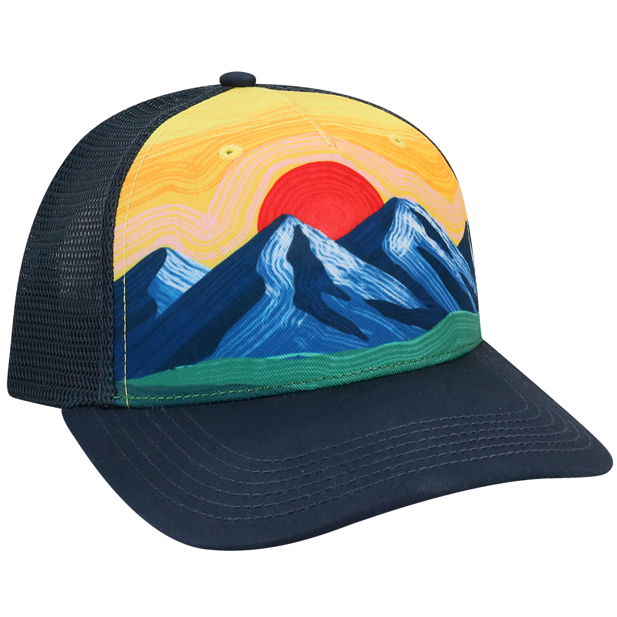 Structured 5 Panel Adj Trucker Hat