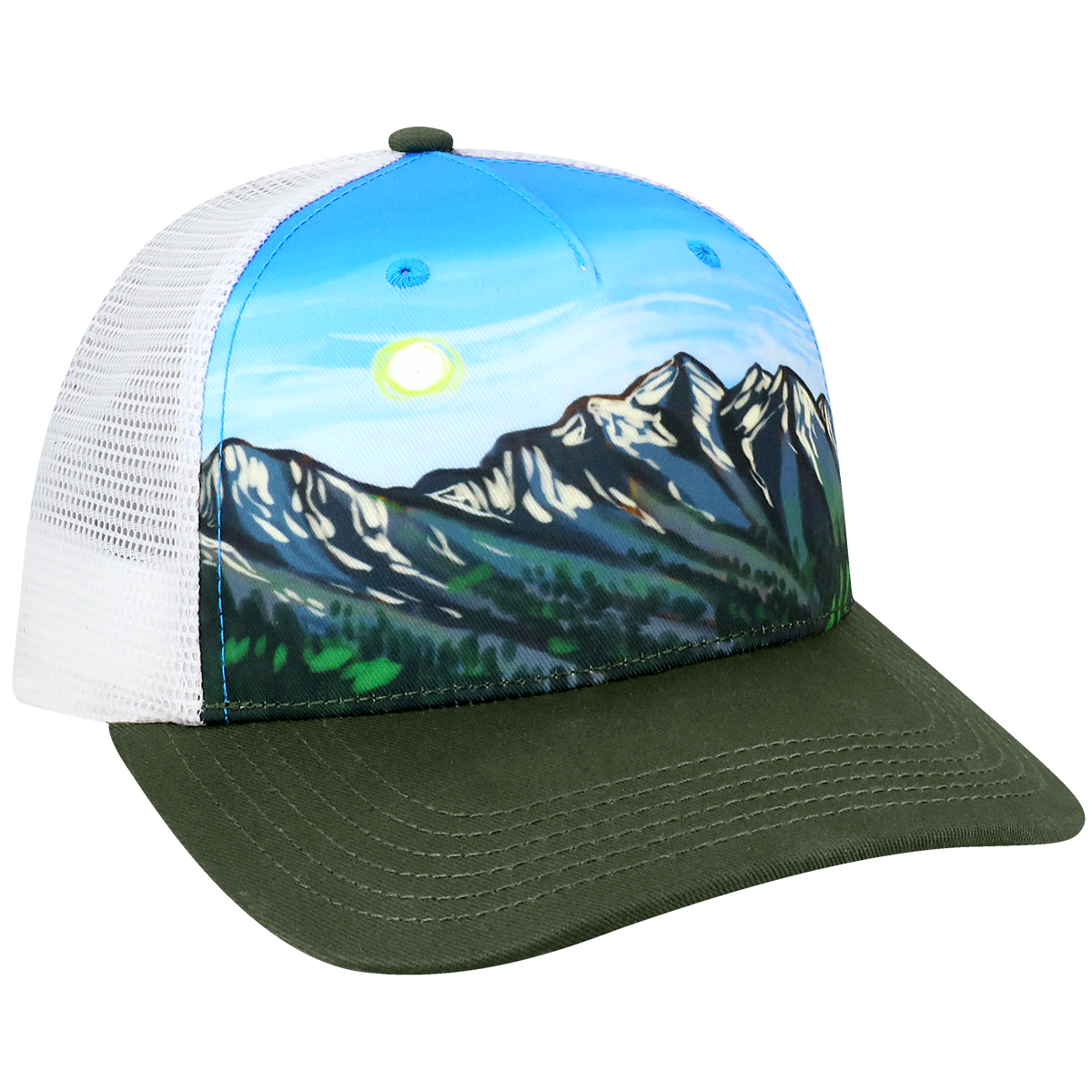 Structured 5 Panel Adj Trucker Hat