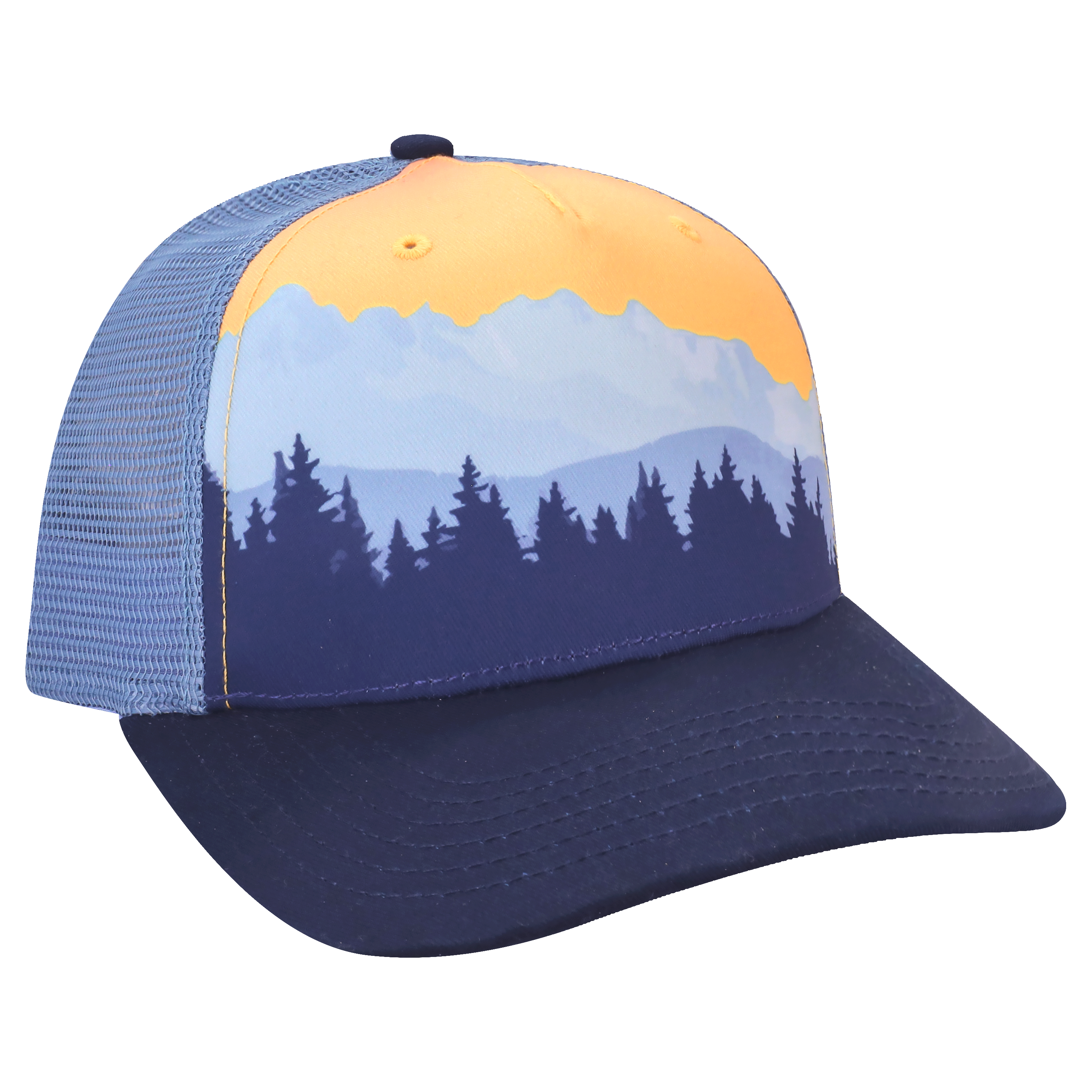 Structured 5 Panel Adj Trucker Hat