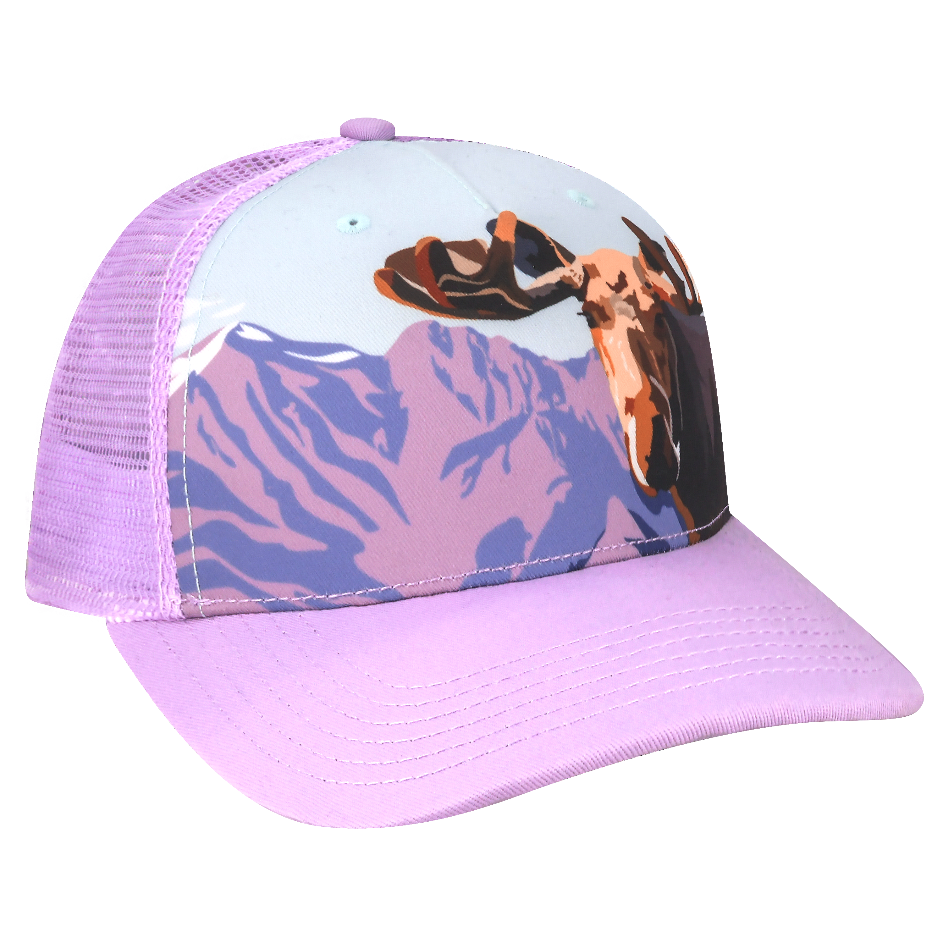 Structured 5 Panel Adj Trucker Hat